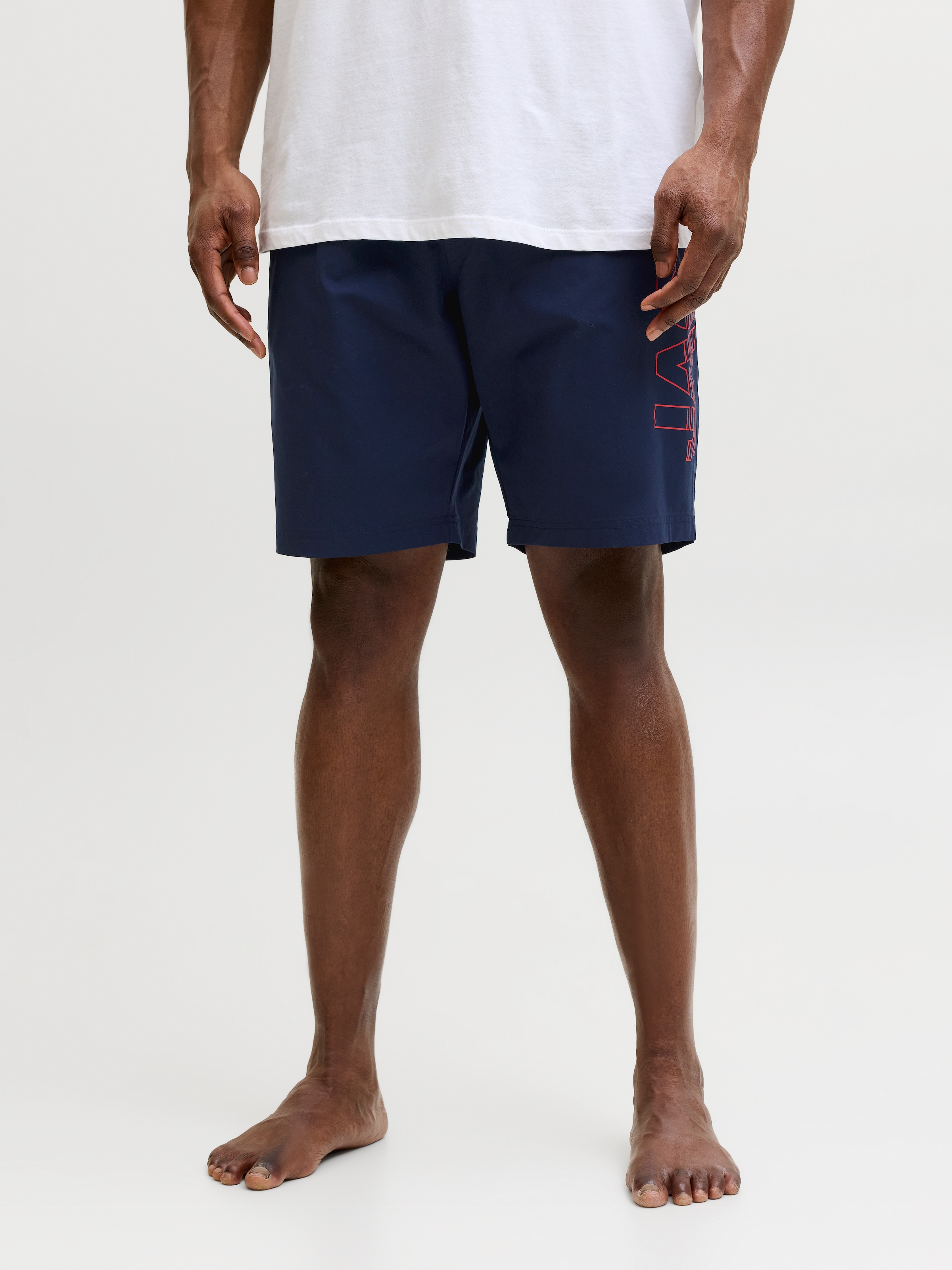 Jack & Jones PlusSize Short de bain »JPSTMAUI WAVE LOGO SWIM SHORTS SN PLS« Fibres synthétiques, avec ceinture élastique, coupe normale