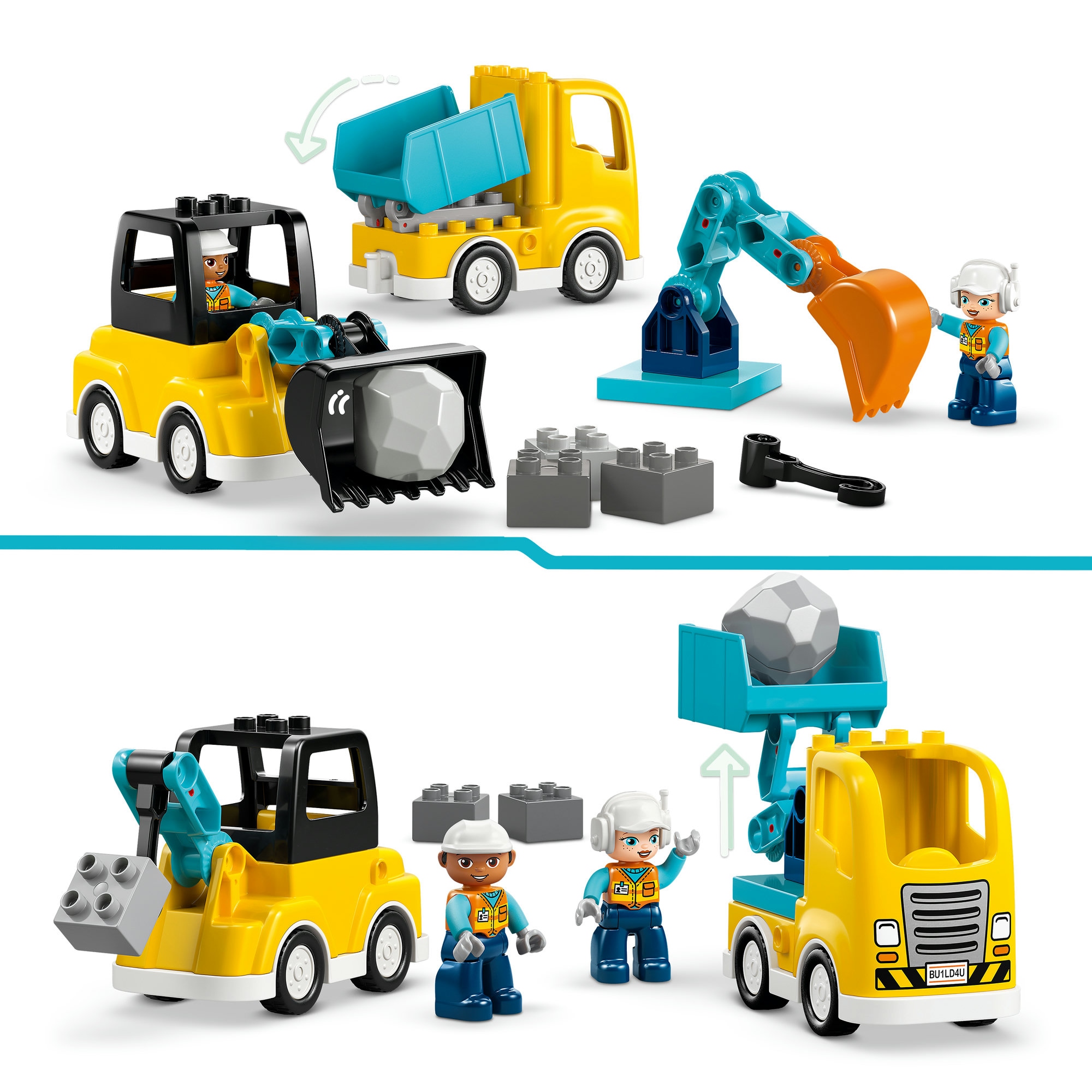 LEGO® Pions de construction »Baufahrzeuge – 3-in-1-Set (10475), LEGO DUPLO Town« Made in Europe