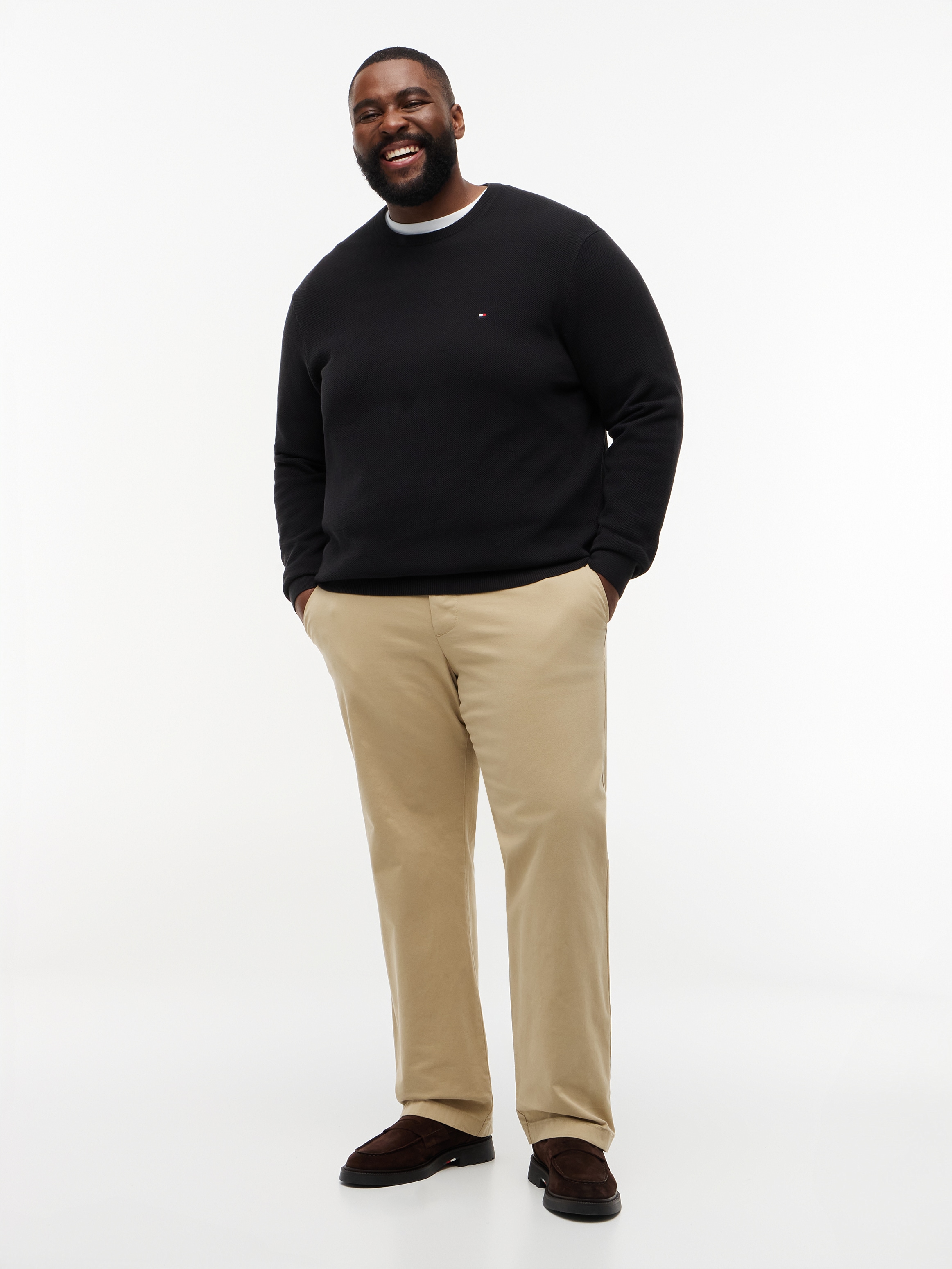 Tommy Hilfiger Big & Tall Pull à col rond »ESSENTIAL STRUCTURE CREW NECK« Grosse Grössen, regular fit