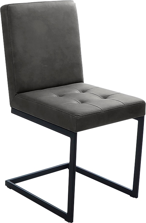 K+W Komfort & Wohnen Chaise de salle à manger »Freischwinger« () 1 cuisChâssis cantilever en tube carré noir, grand confort d'assise