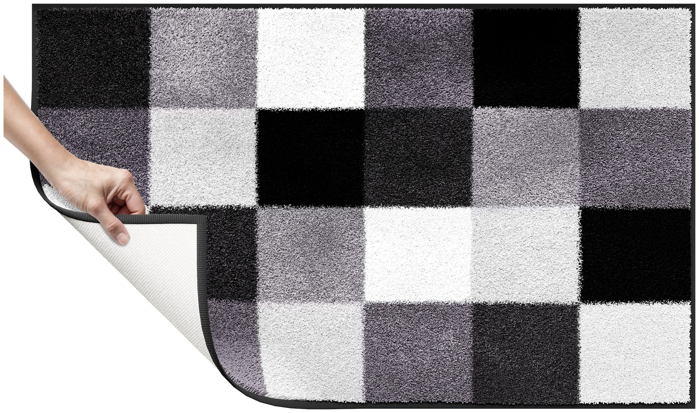 Grund Tapis de bain »Mosaik, Badvorleger, Badezimmer Teppich, sehr weich« Höhe 20 mm angenehm weich, auch als 3 teiliges Set erhältlich, Made in Europe