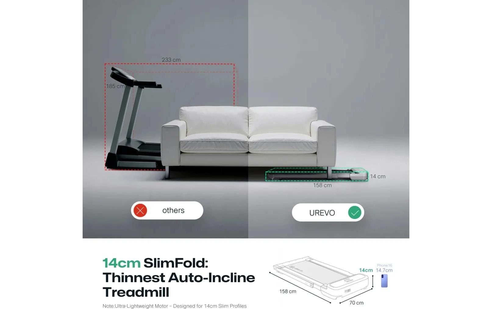   Tapis de course »Urevo FoldiMix 5 l Pro Smart«