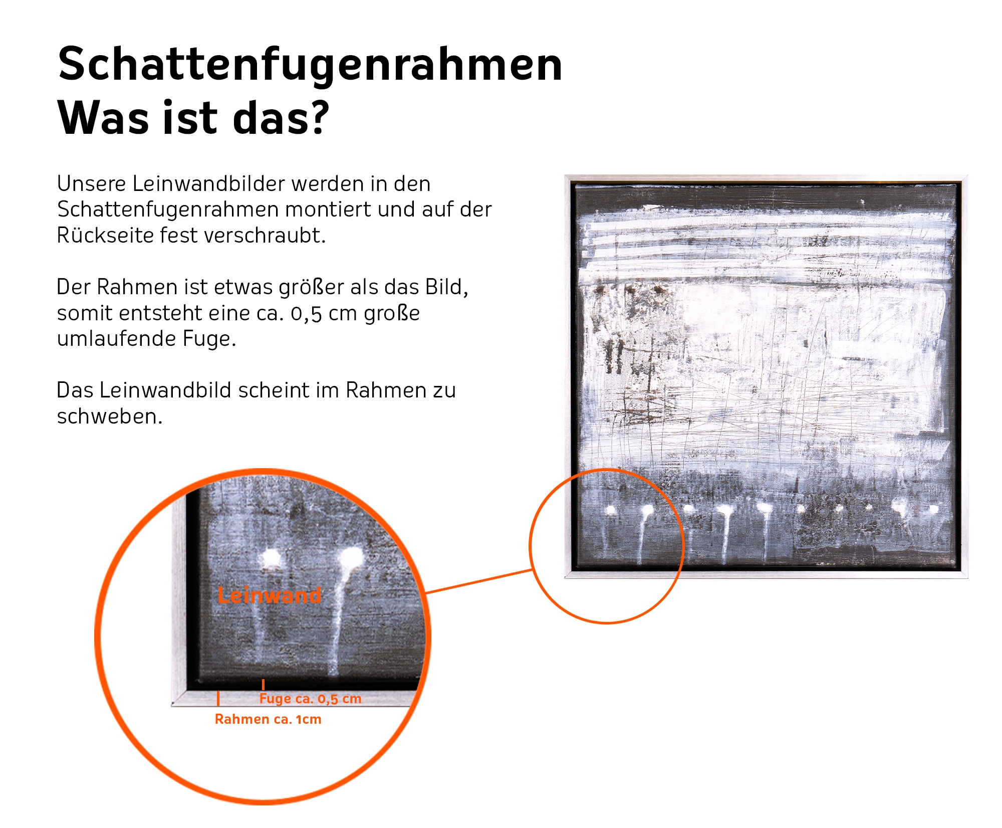 queence Tableau sur toile »Abstrakt Braund und Grau« Abstrait | Abstrait | Art | Moderne finition avec cadre à joint creux