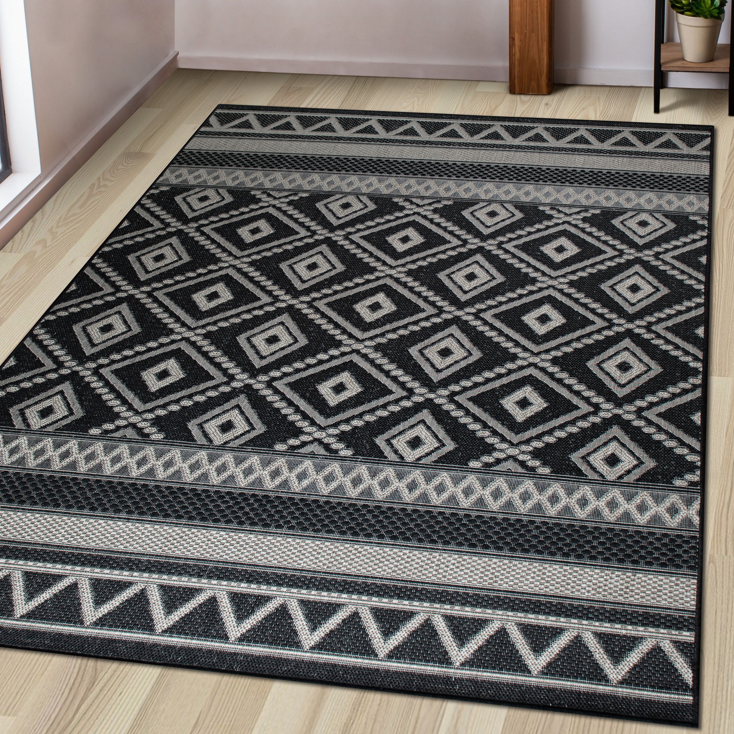 my home Teppich »Toronto auch als Läufer erhältlich« rechteckig 3 mm Höhe In- und Outdoor geeignet, Sisal-Optik, Wetterfest & UV-beständig, Boho