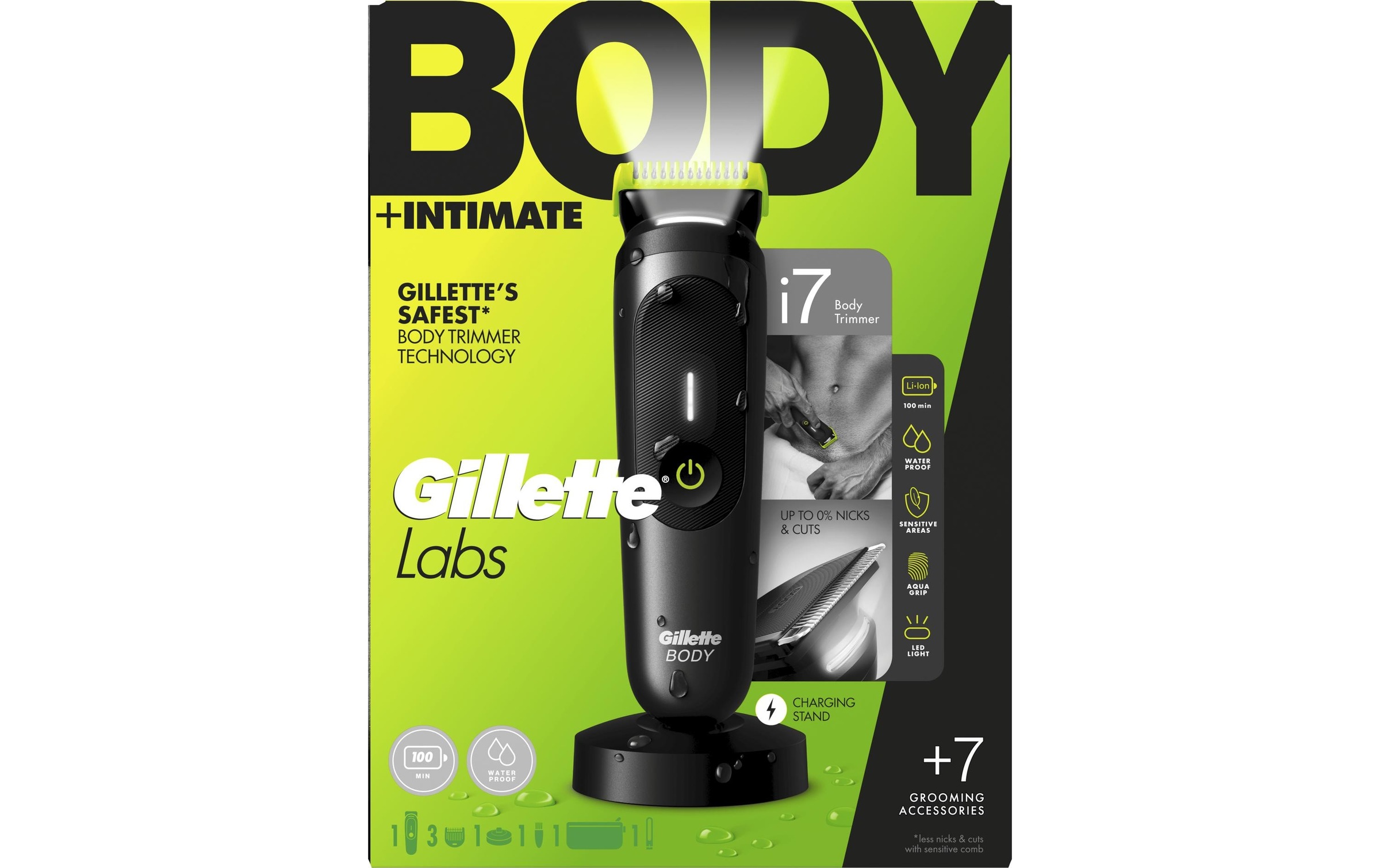 Gillette Körperrasierer »+ Intimhaartrimmer für Männer i7«