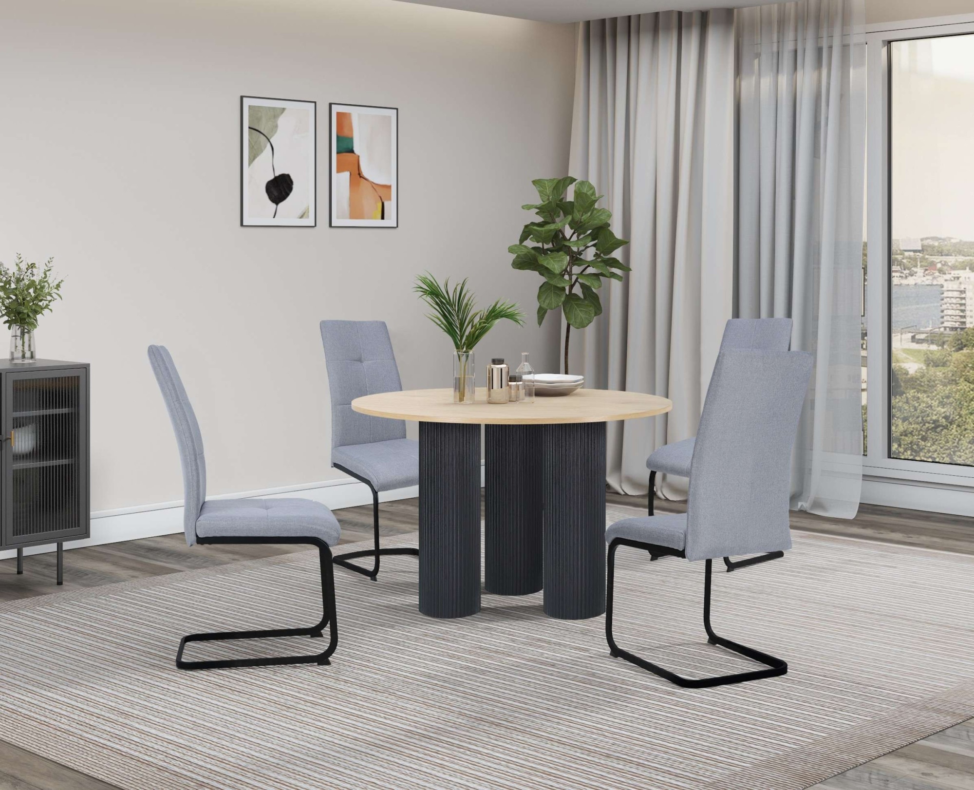 GOODproduct Esszimmerstuhl »Calgoty« () 2 Stk.Freischwinger, gepolsterte Rückenlehne und Sitzfläche, Sitzhöhe 48 cm