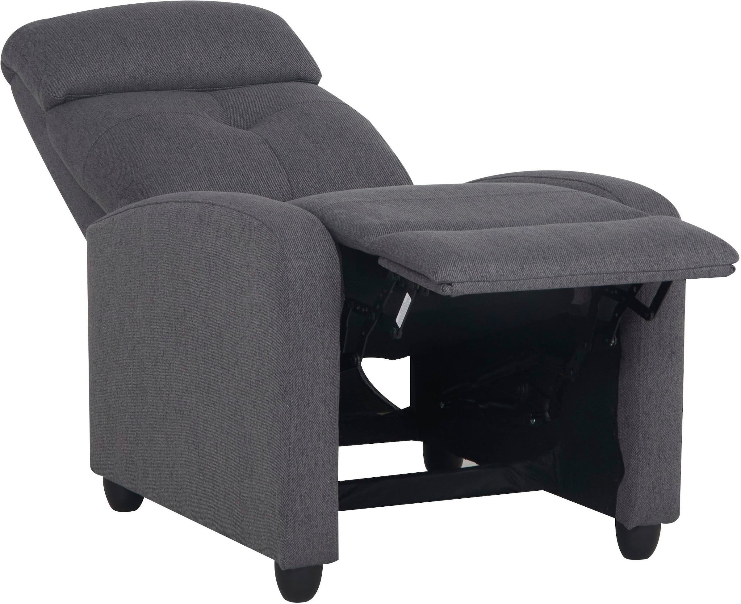 Home affaire Relaxsessel »VESOUL, TV-Sessel, Ruhesessel mit Schlaffunktion, Webstoff« Loungesessel mit manueller Relax- und Liegefunktion (105°-135°)