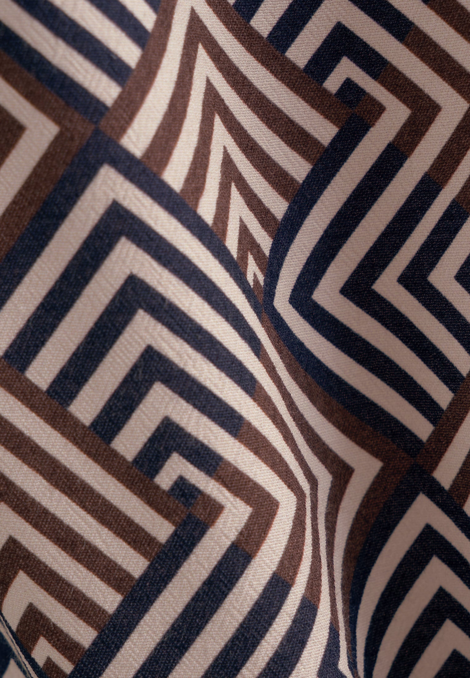 seidensticker Sommerkleid »Schwarze Rose« Langarm Kragen Geometrische Muster