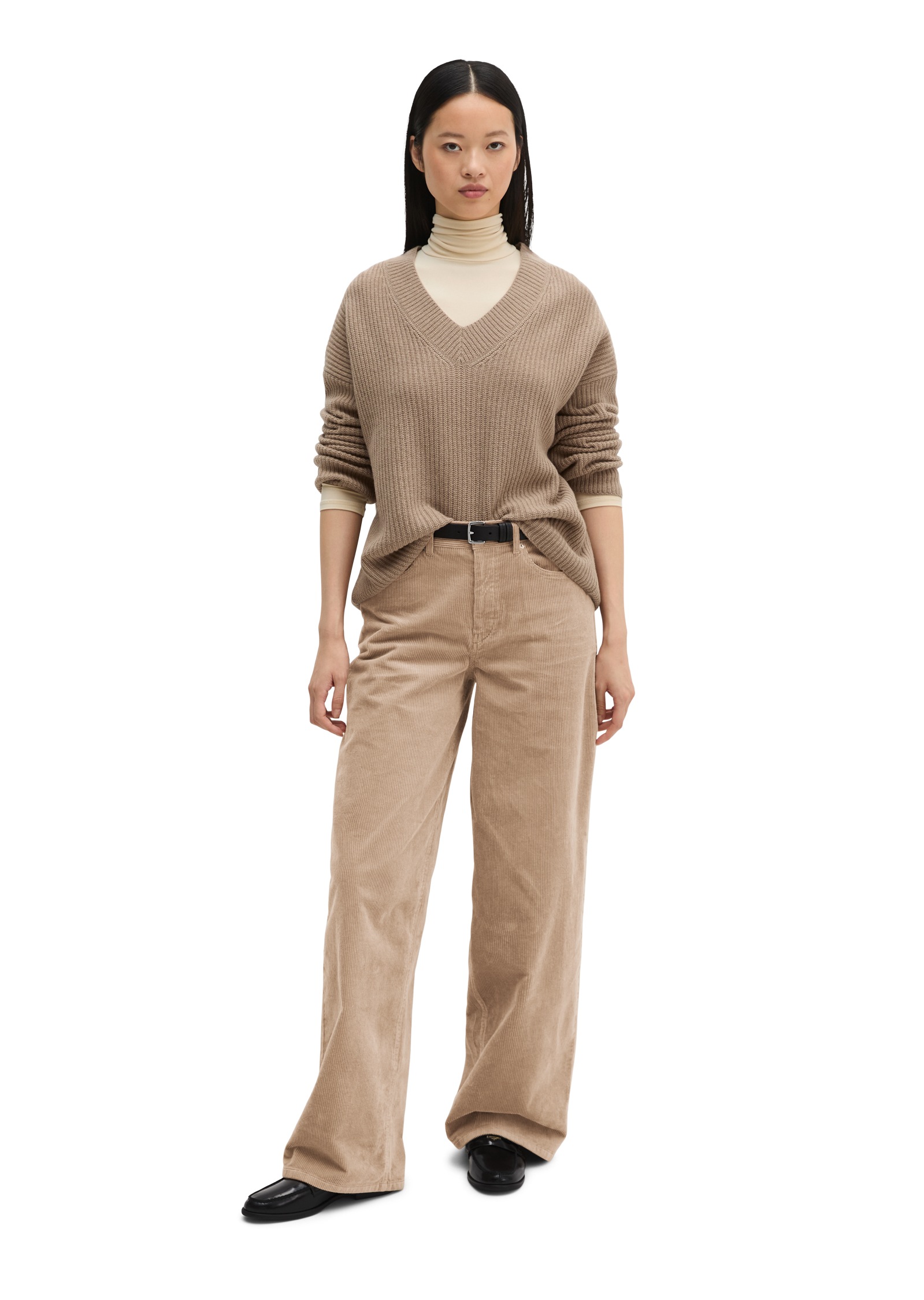 Marc O'Polo Pull col V ample en mélange laine vierge douce