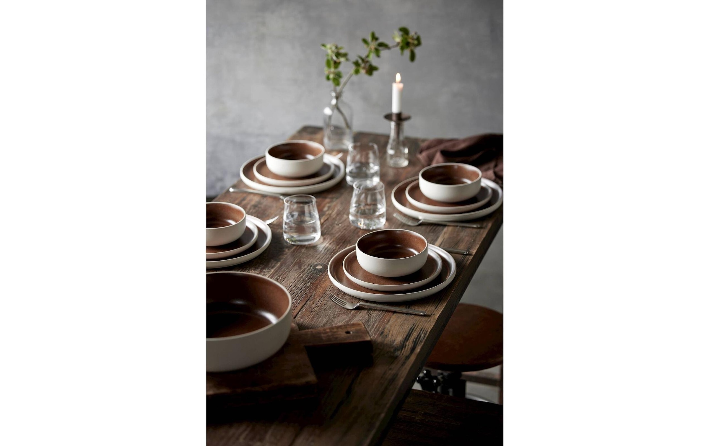   Schale »Studio Round North 25 cm, 1 Stück« aus Steingut