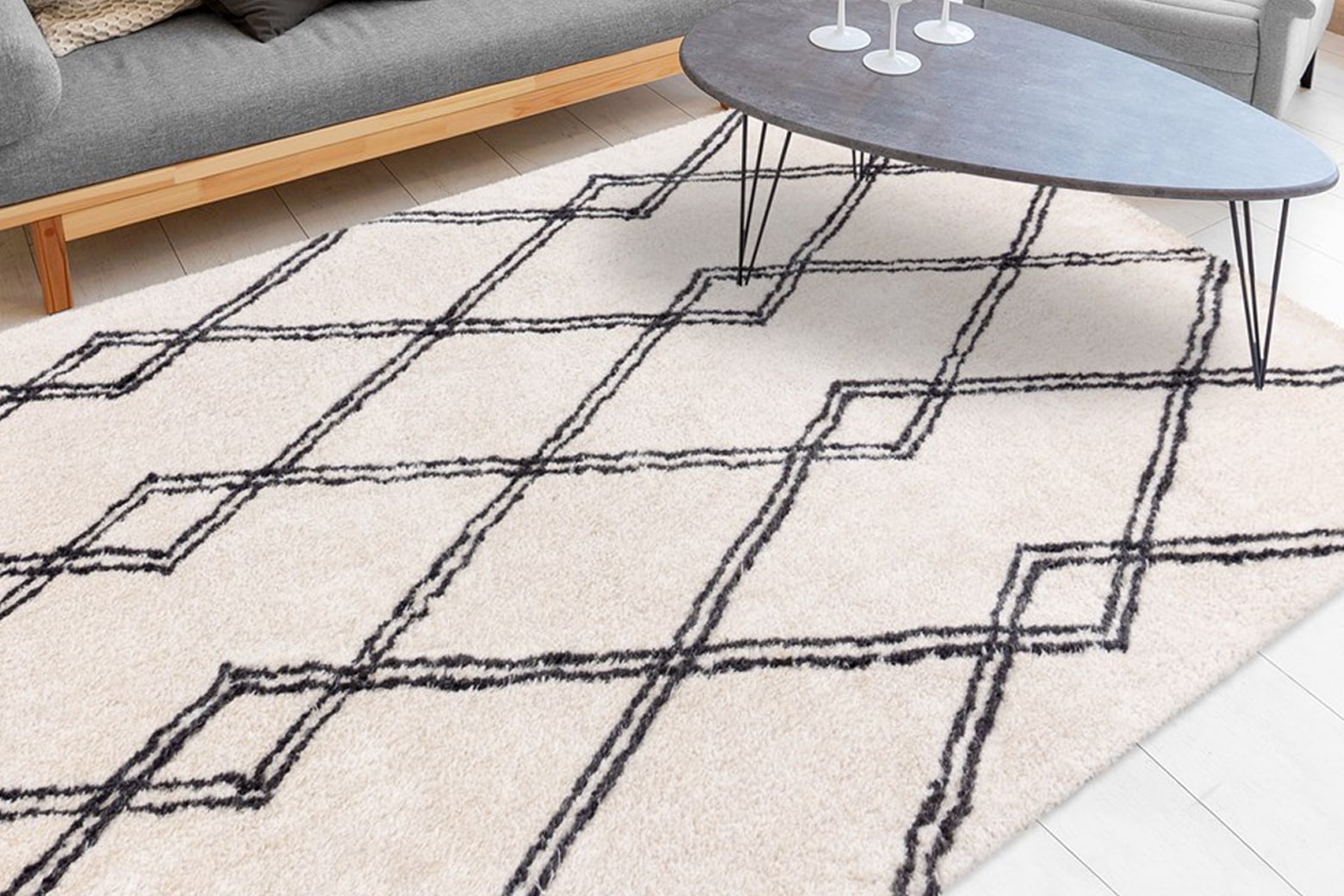 calo-deluxe Hochflor-Teppich »Elvar-1000« rechteckig 27 mm Höhe besonders weich durch Microfaser, Wohnzimmer