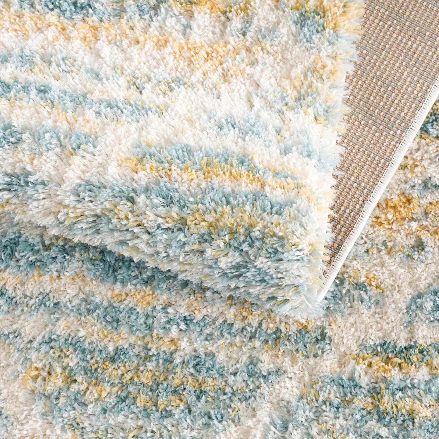 Carpet City Hochflor-Teppich »Pulpy 557« rechteckig 30 mm Höhe besonders weich, Ethno Look, ideal für Wohnzimmer & Schlafzimmer
