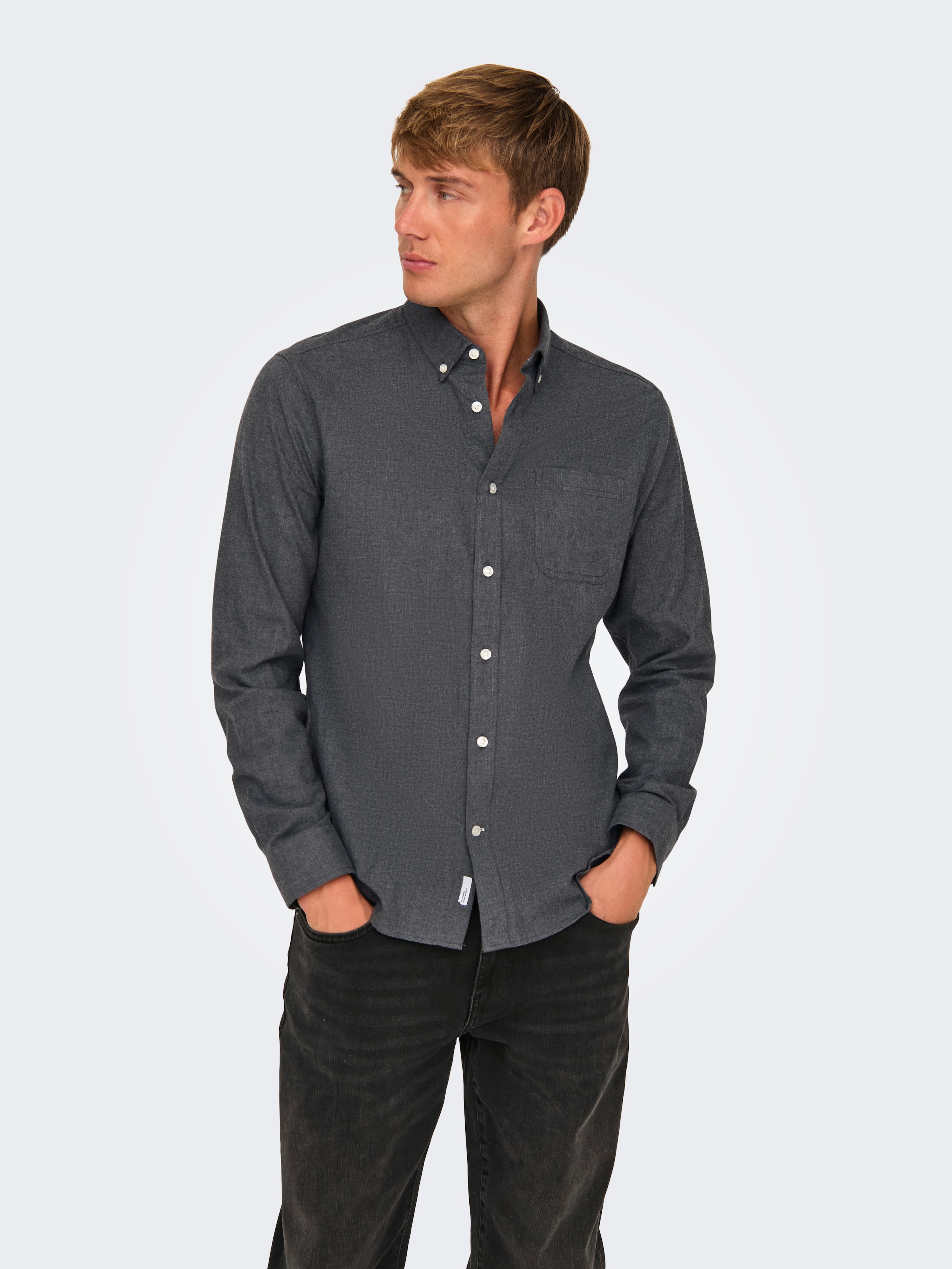 ONLY & SONS Chemise à manches longues »ONSROAD LIFE REG MELANGE LS SHIRT NOOS«