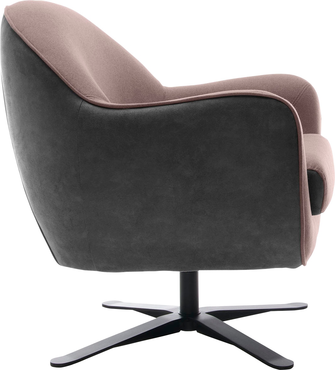 TRENDMANUFAKTUR Fauteuil pivotant »Mira, Loungesessel« au style intemporel et moderne avec fonction de rotation pratique