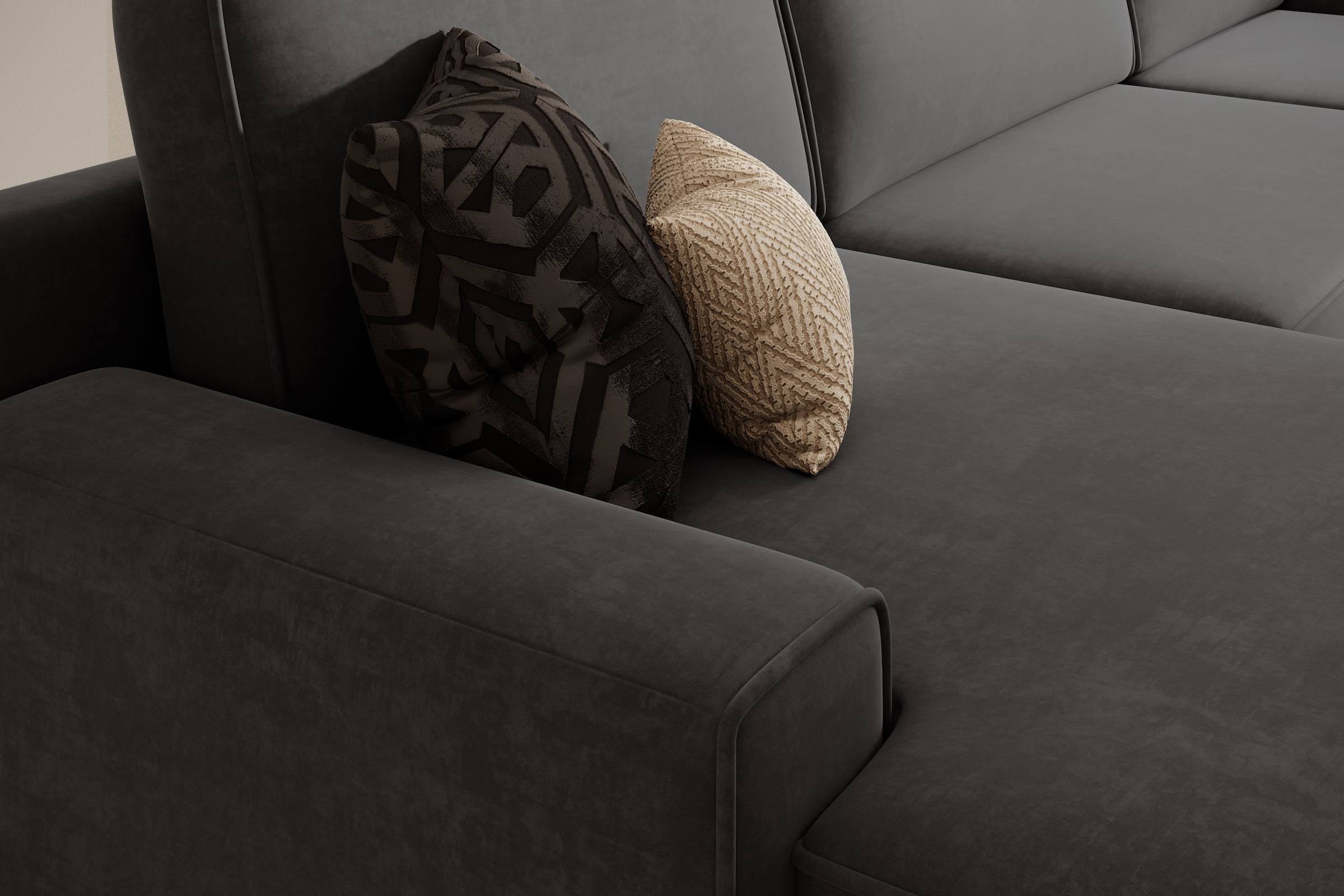 TRENDMANUFAKTUR Wohnlandschaft »Challenge, Schlafsofa mit Bettkasten, Couch in U-Form, Breite 333 cm« XXL Sofa mit Bettkasten & Schlaffunktion, auch in trendigem Cordstoff