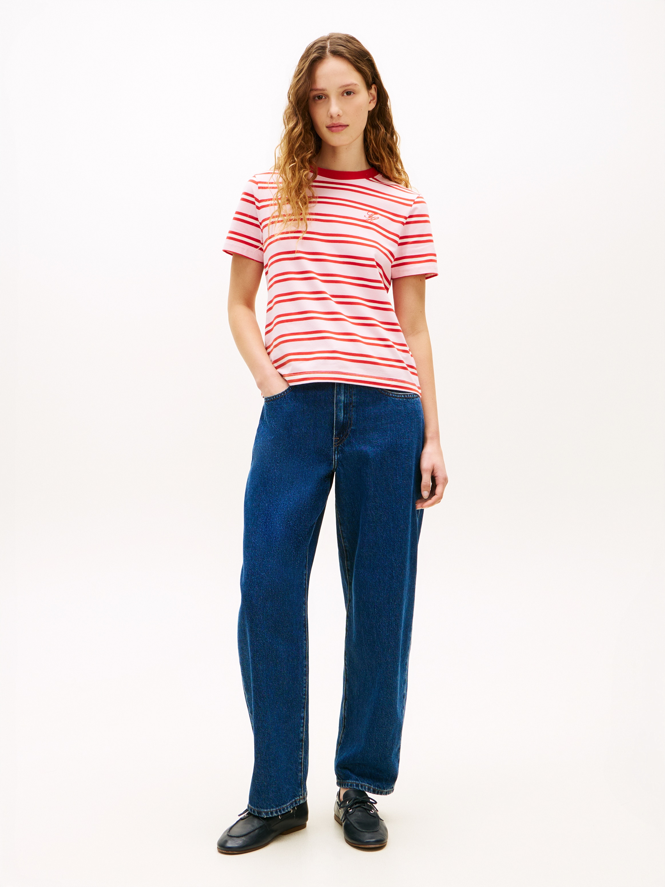 Tommy Hilfiger Kurzarmshirt »TH SCRIPT REGULAR C-NECK SHORT SLEEVE TEE«