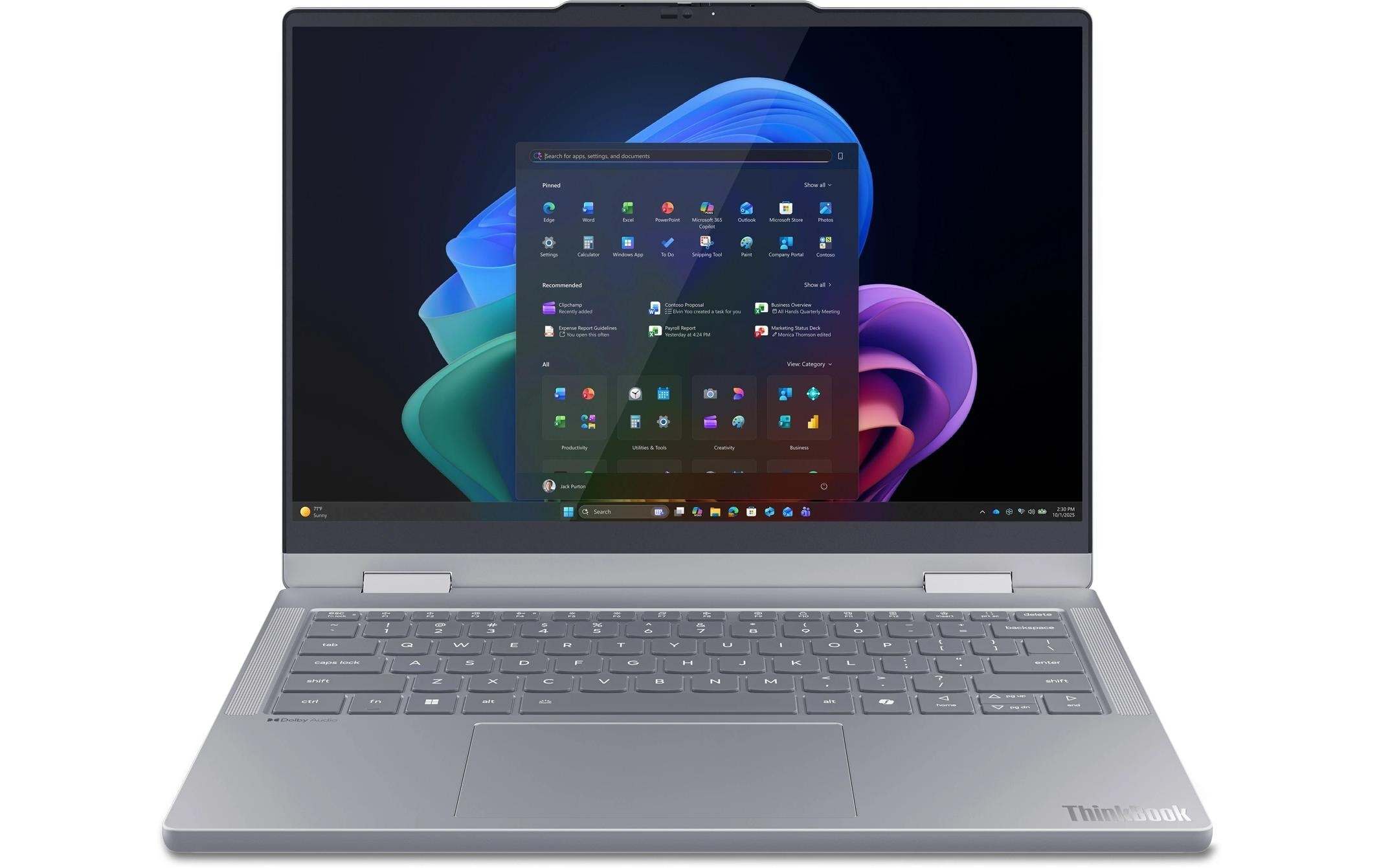 Lenovo Business-Notebook »14 2-in-1 G6 IPL Copilot+ PC« / 14 ″ Intel Core Ultra 7 Integrierte NPU (Neural Processing Unit)