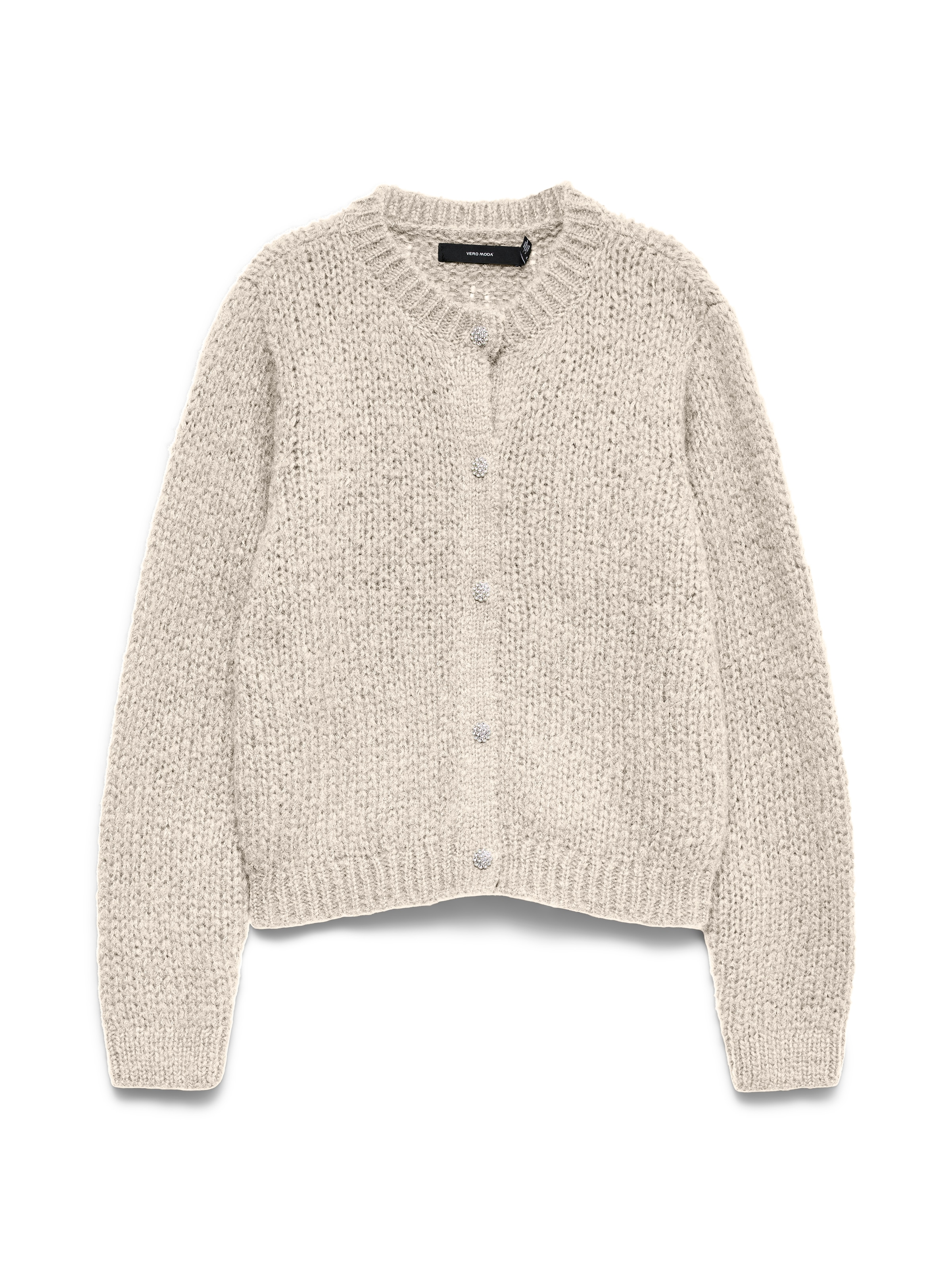 Vero Moda Veste en tricot »VMMAYBE JEWEL LS O-NECK CARDIGAN NOOS« fibre synthétique, coupe ample
