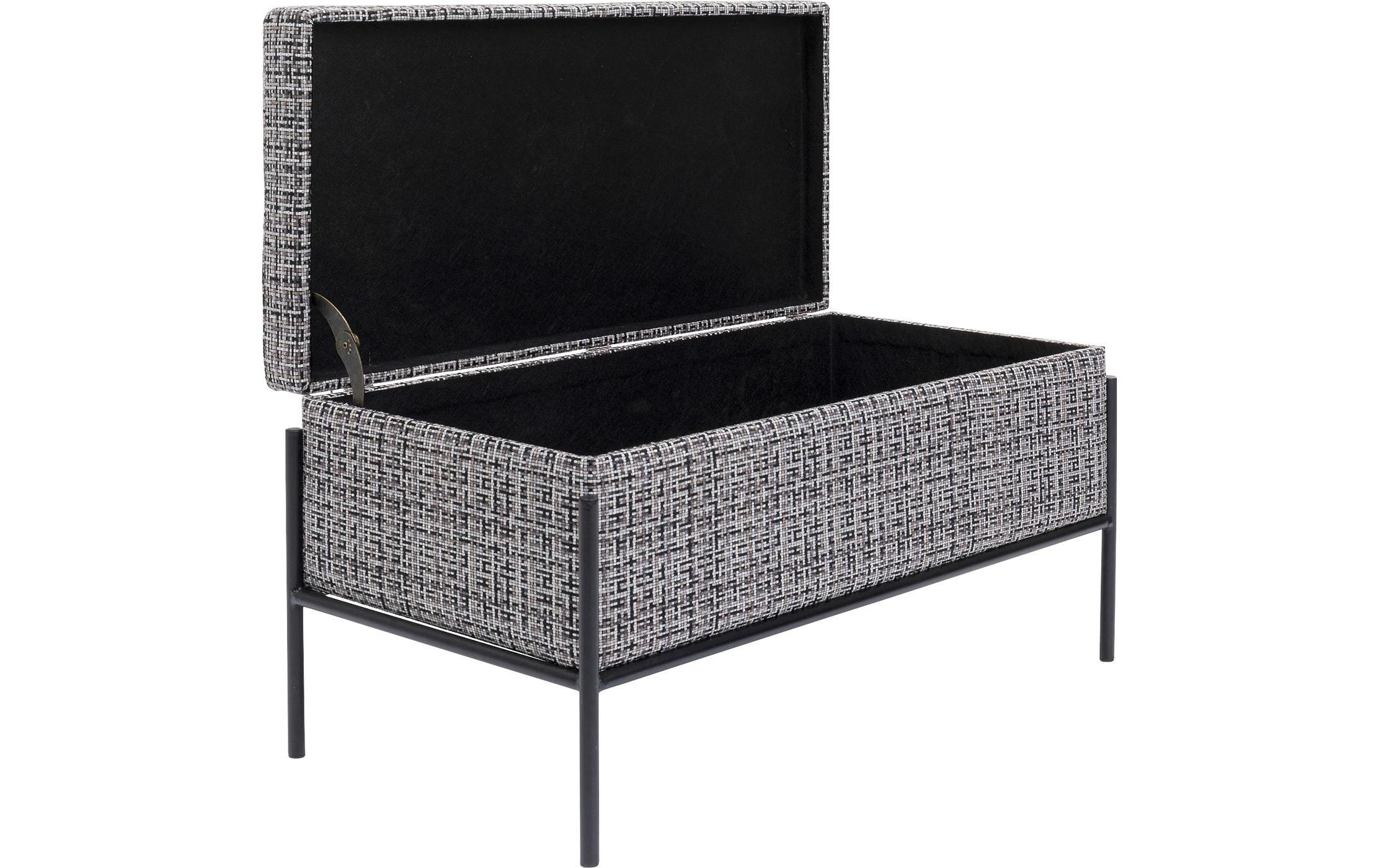 Kare Design Sitztruhe »Buttons Storage B&W Klein, 80 cm«