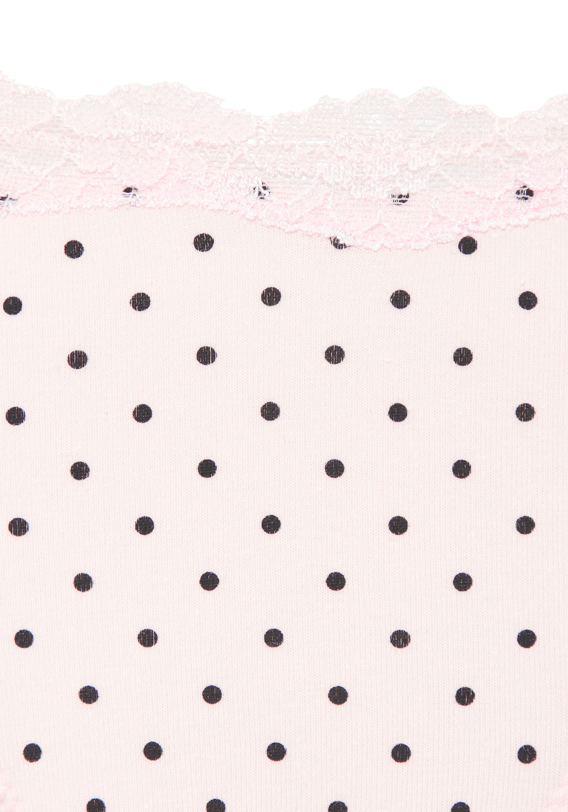 LASCANA String 3er-Pack,  aus elastischer Baumwolle mit zarter Spitze