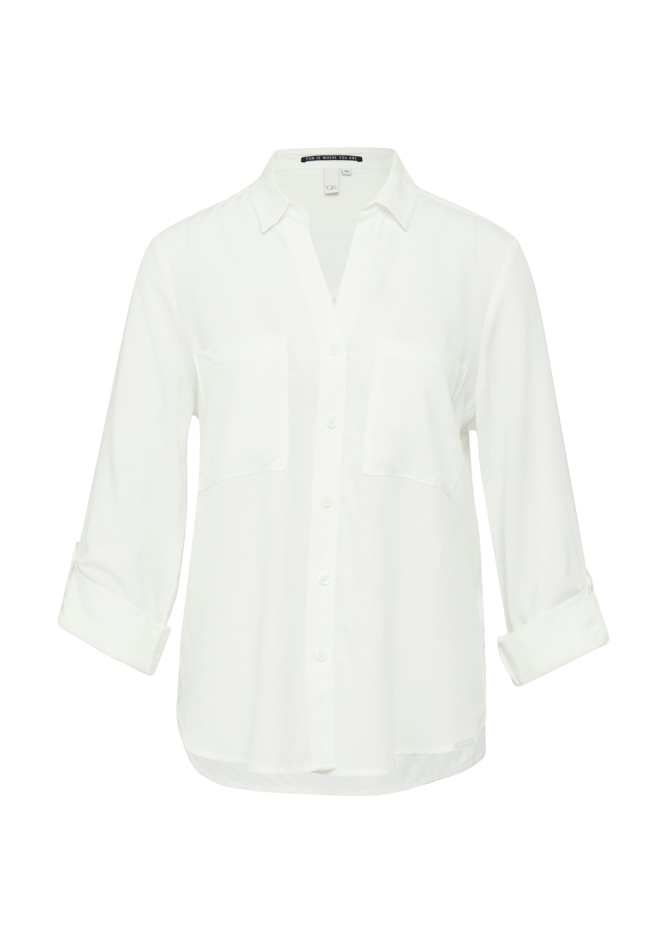 QS Hemdbluse mit Turn-Up Ärmeln