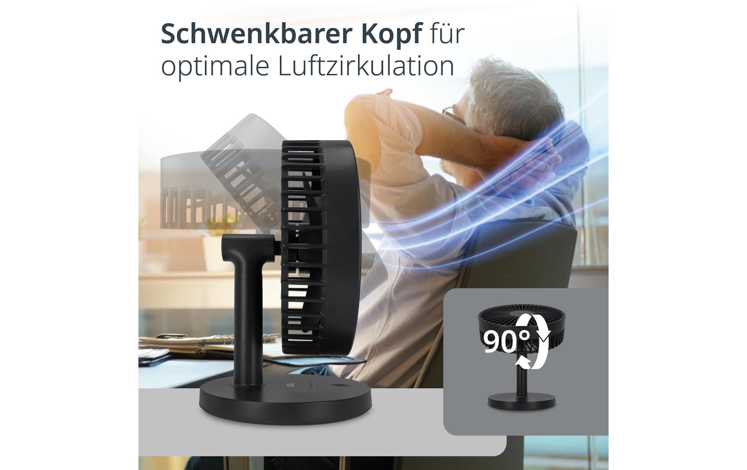 ADE Tischventilator »kabellos«