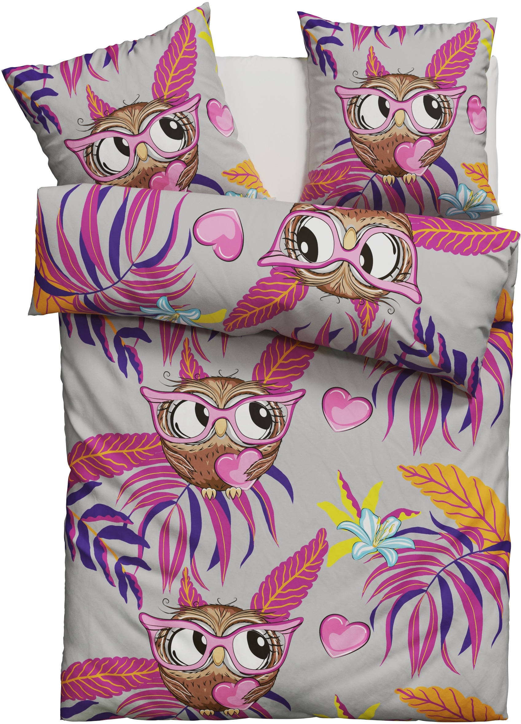 GOODproduct Bettwäsche »Physalis« 2 Stk. in Gr. 135x200 oder 155x220 cm, 100% Baumwolle, mehrere Designs