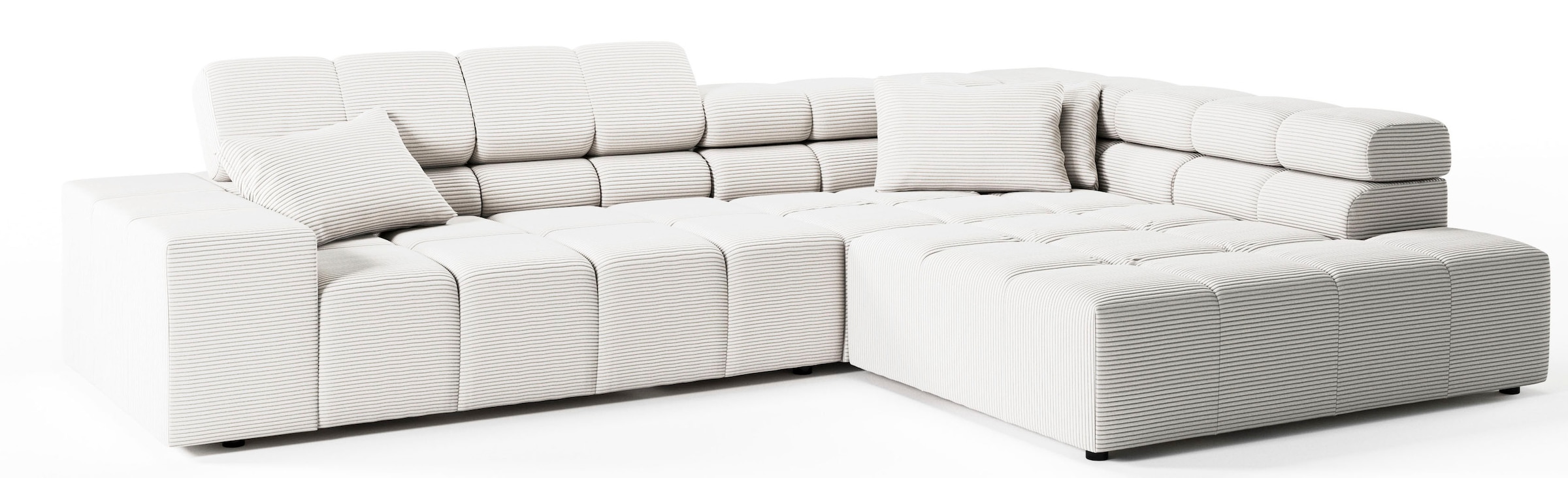 Home affaire Ecksofa »Ancona, Ecksofa,  incl. Kopfteilverstellung, Breite 319 cm, L-Form« wahlweise motorische Sitztiefenverstellung, auch in Cord + Easy Care