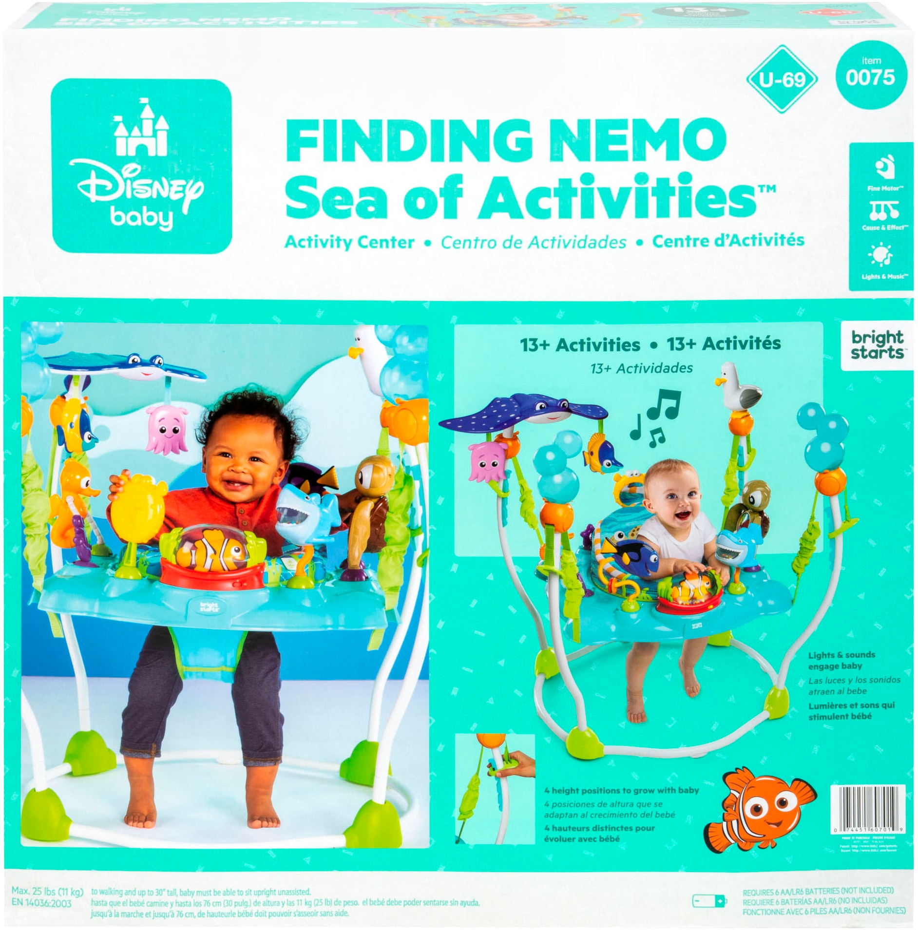 Bright Starts Spielcenter »Finding Nemo Sea of Activities Jumper« mit Licht- und Soundeffekt
