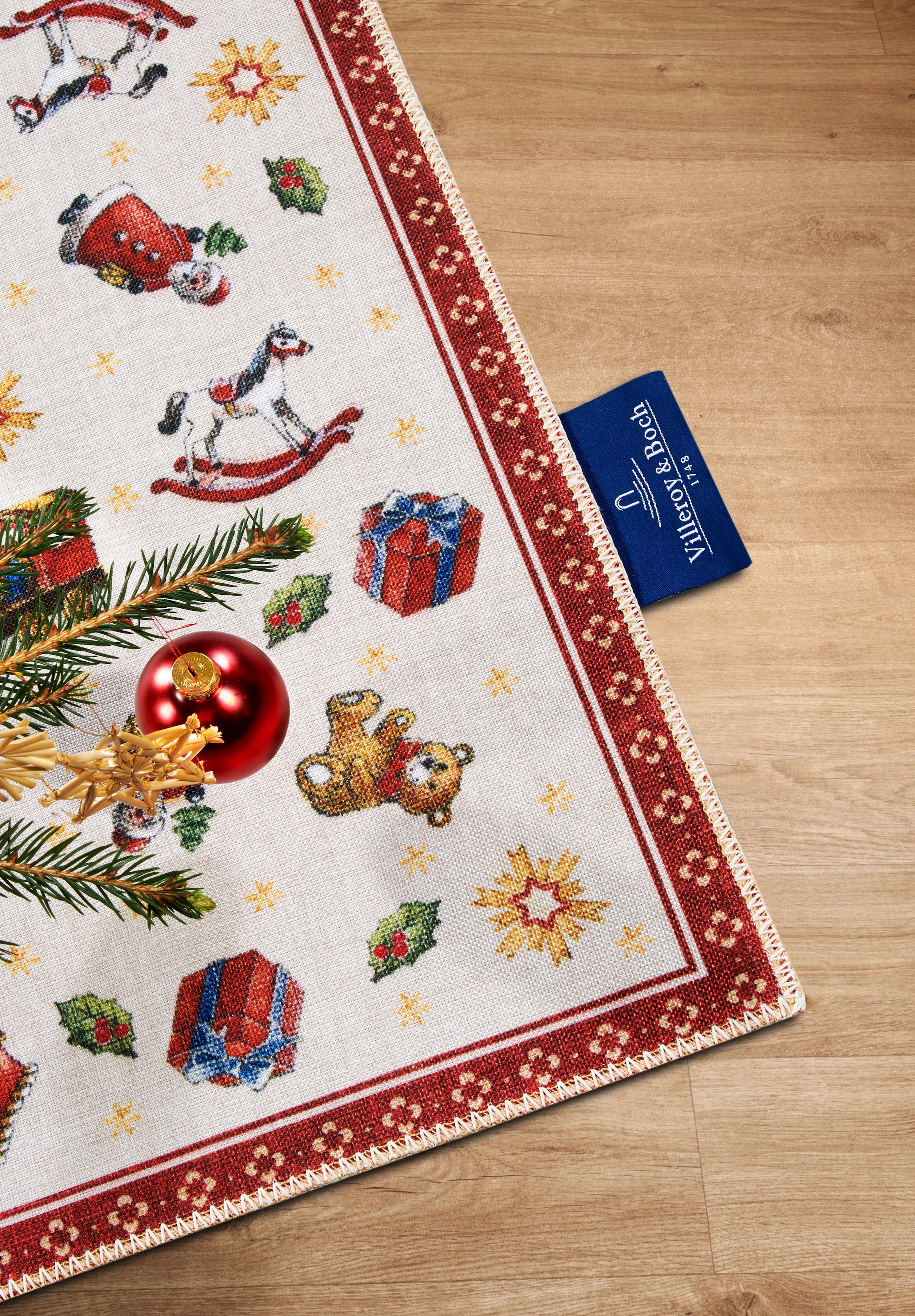 Villeroy & Boch Tapis »Nostalgic Toy's Delight, eckig, rund und Läufer« Rectangulaire 3 mm Höhe Weihnachten, Wohnzimmer, Flur, Geschenk, Toys Delight, Dekoration