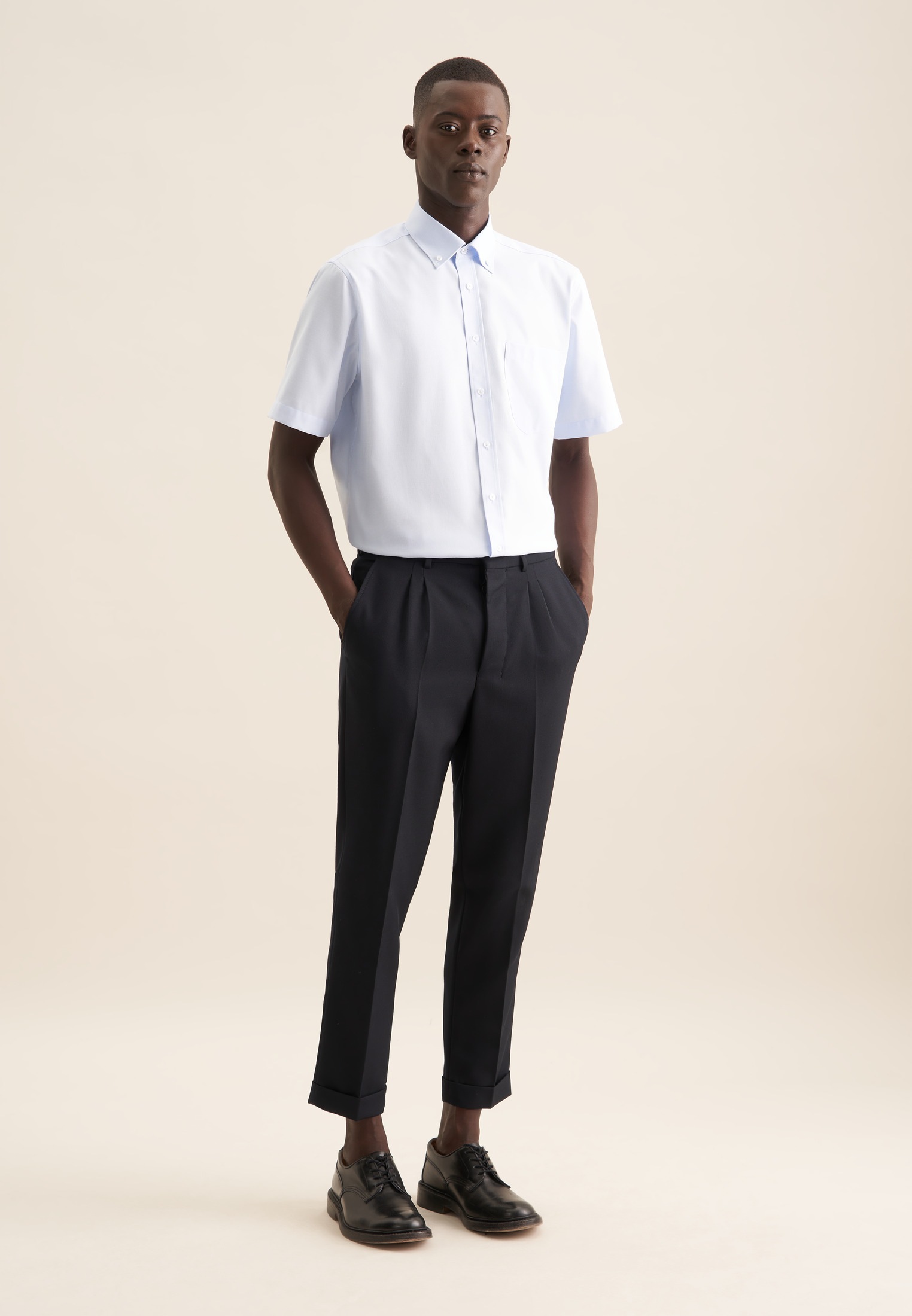 seidensticker Businesshemd »Regular« Regular 1/2 Button-Down-Kragen Struktur