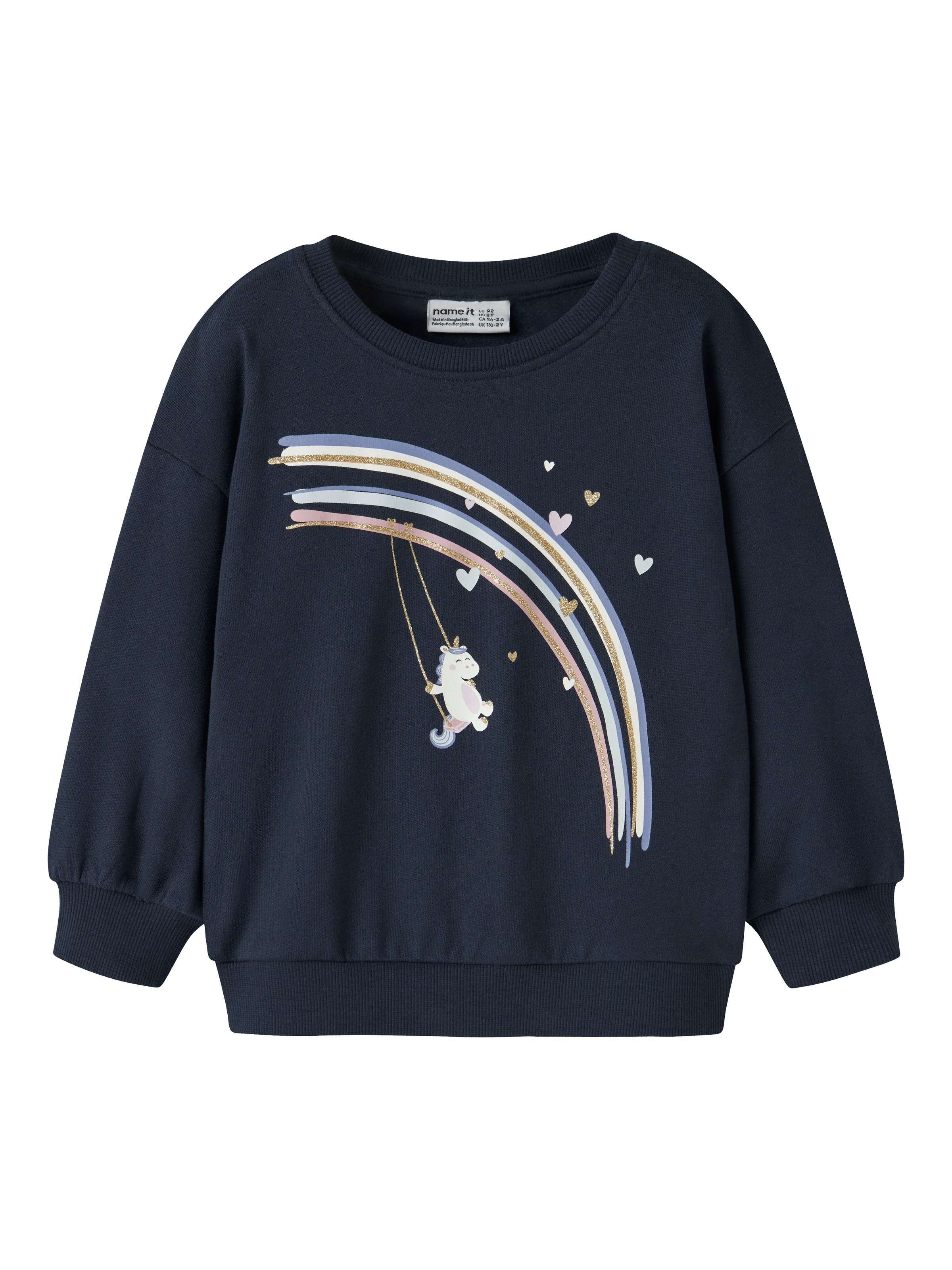 Name It Sweatshirt »NMFVALONA LS LONG RLX SWEAT BRU«
