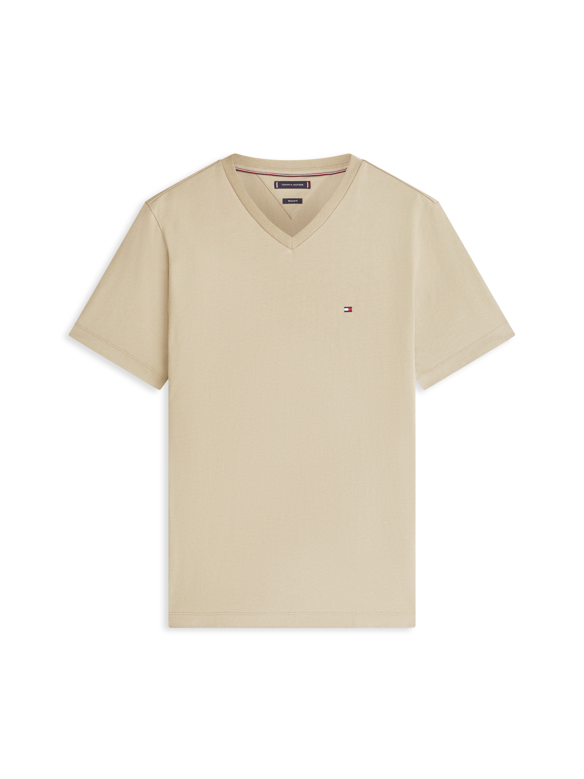 Tommy Hilfiger T-shirt en V »ESSENTIAL V-NECK« unifarben, casual, regular fit, Baumwolle,