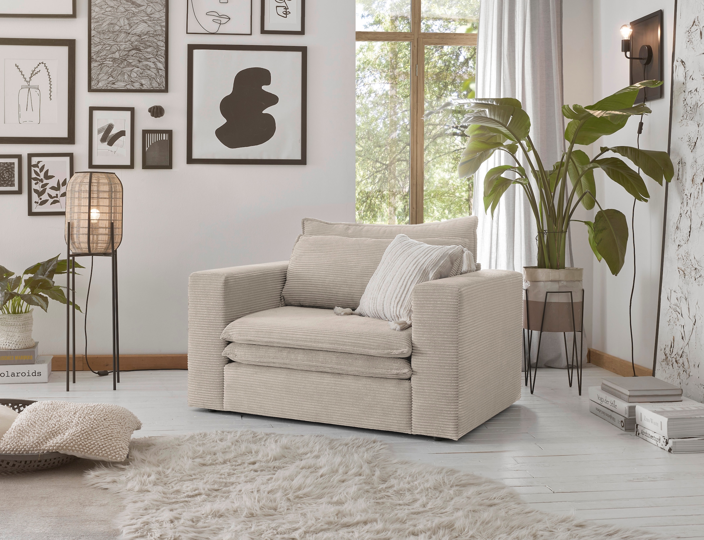 Home affaire Loveseat »PIAGGE« Hochwertiger Cord, trendiger Loveseat