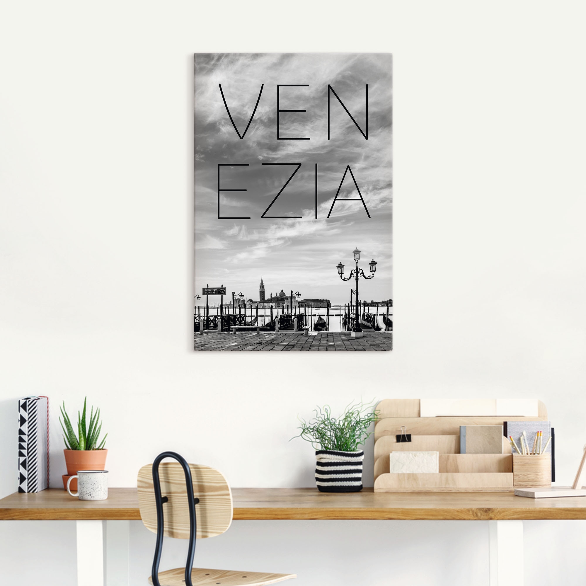 Artland Wandbild »Gondeln am frühen Morgen in Venedig« Venedig 1 Stk. tlg. als Leinwandbild in verschied. Grössen