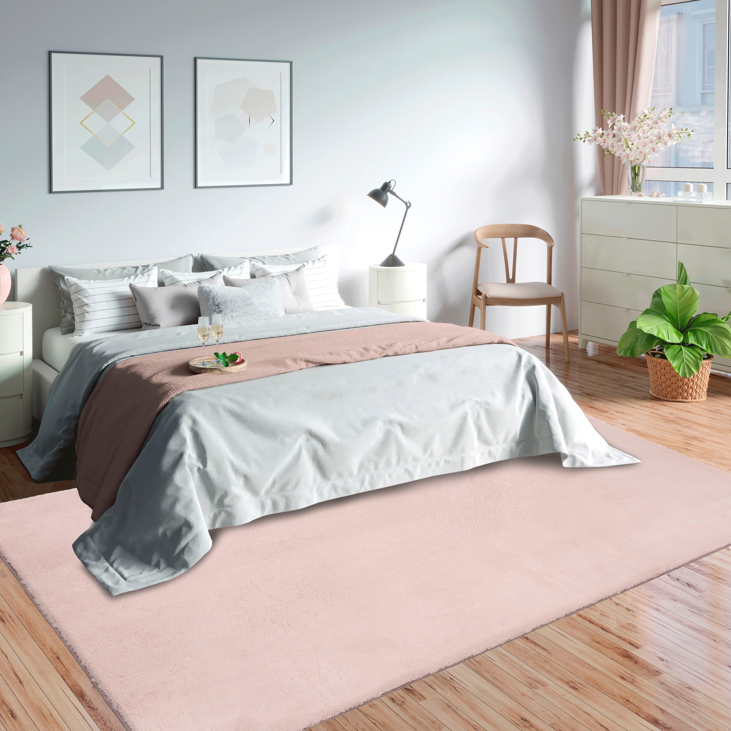 merinos Teppich »Loft 37 , Kunstfellteppich« rechteckig 16 mm Höhe weich und kuschelig, Fell Haptik, Anti-Rutsch-Unterseite,