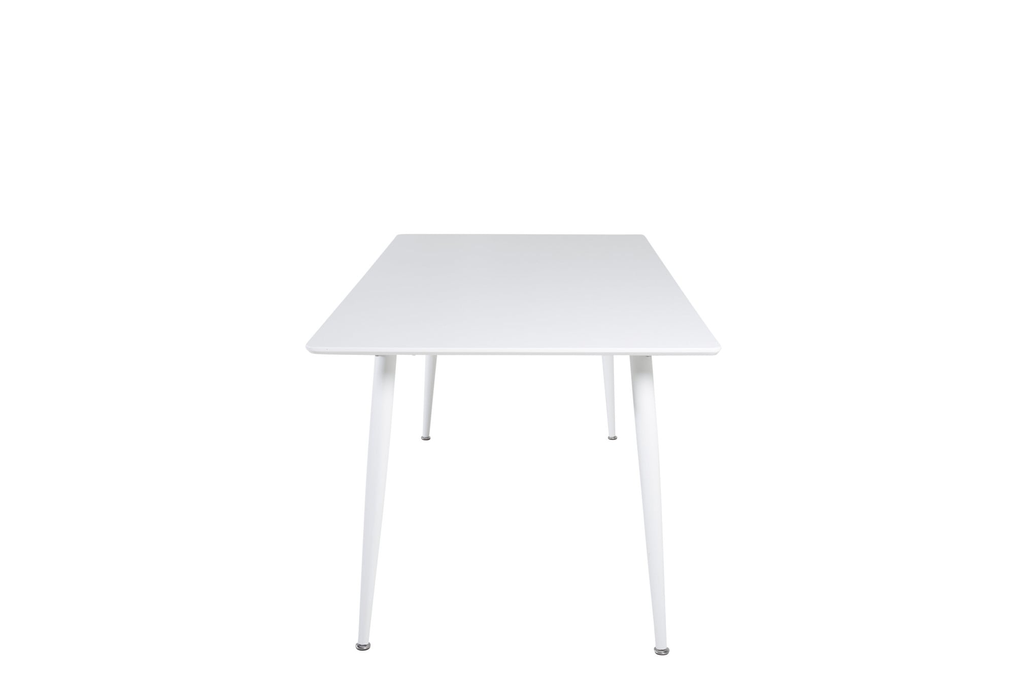 Venture Home Table de salle à manger »Polar, rechteckiger Esstisch in hellem Weiss, 180 × 90 cm« table à manger, MDF, pieds en métal, rectangulaire, clair, scandinave