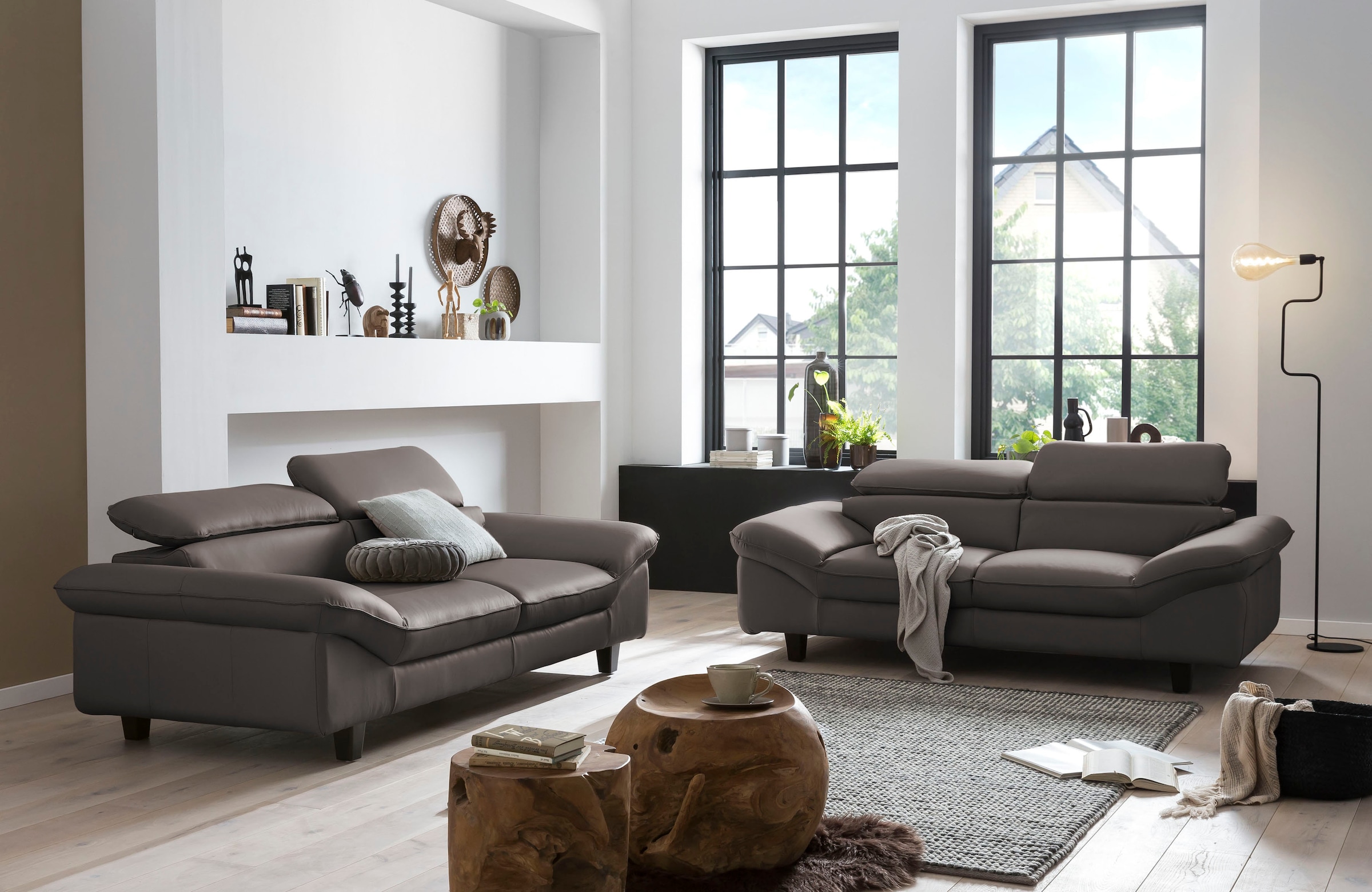 Home affaire 3-Sitzer »Pilot« Big-Sofa mit Kopfteilverstellung