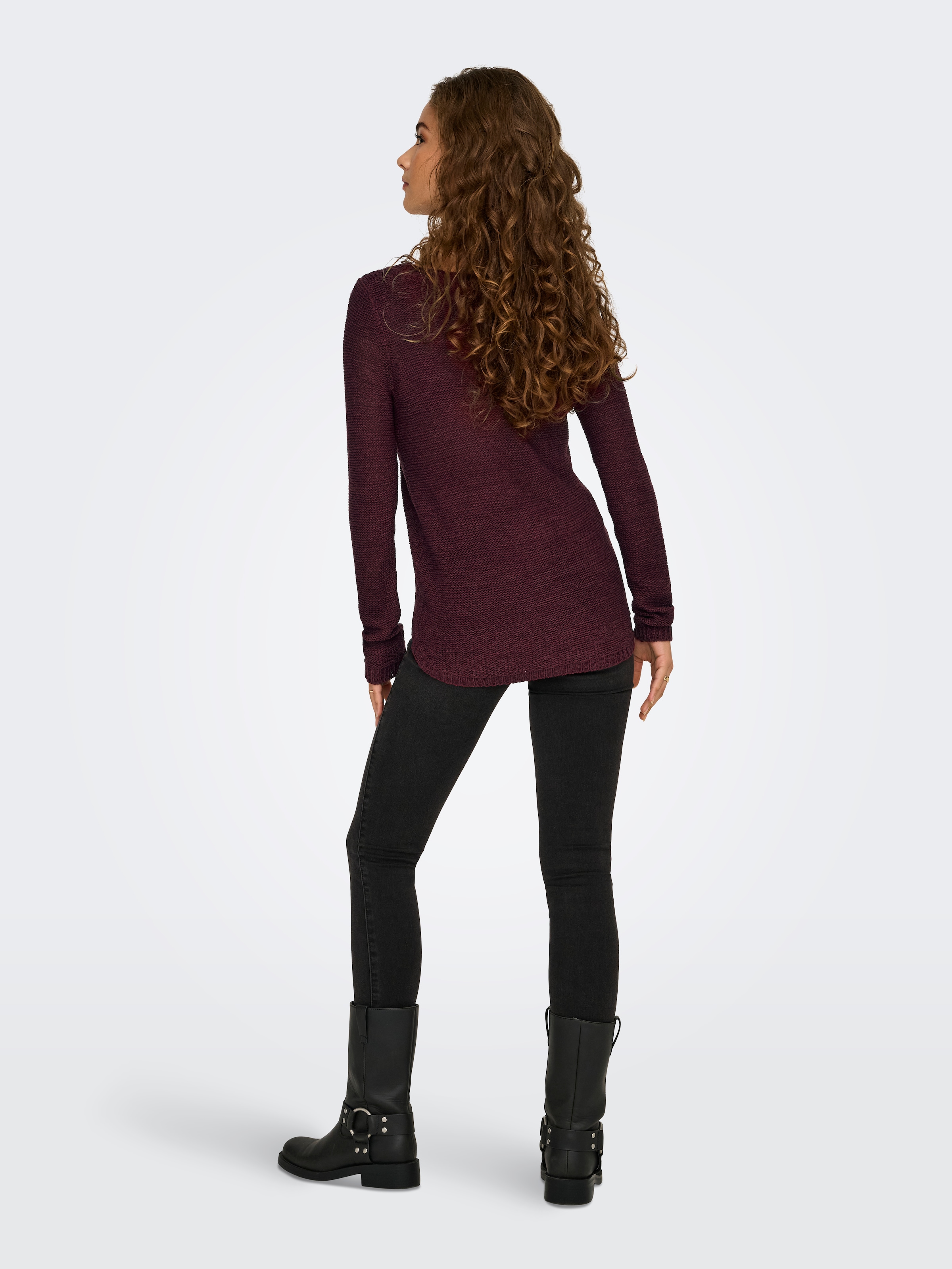 ONLY Strickpullover »ONLGEENA XO L/S PULLOVER KNT NOOS« Materialmix, regular fit