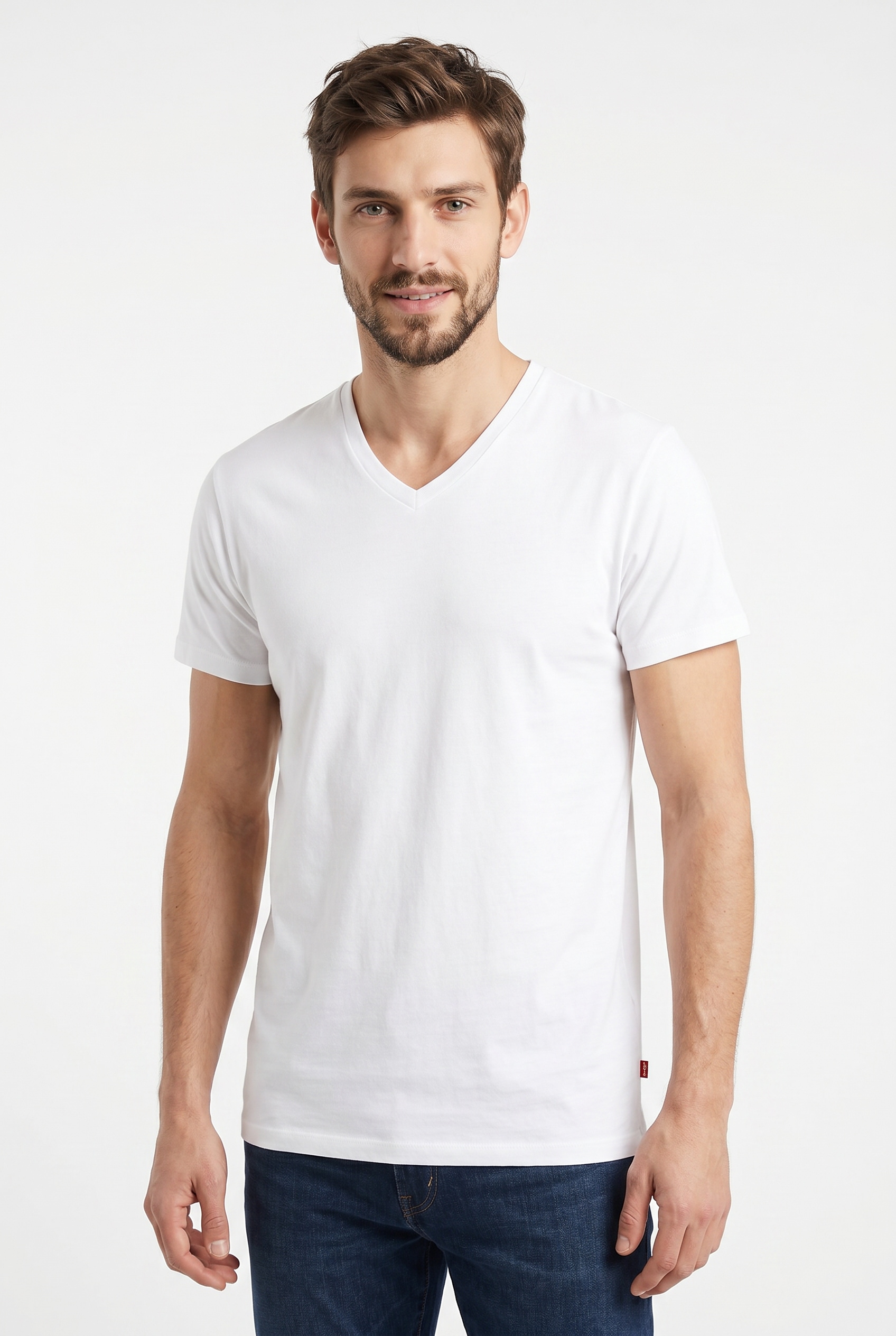 Levi's® T-Shirt 3er-Pack,  V-Ausschnitt, Kurzarm, Cotton-Mix, elastisch