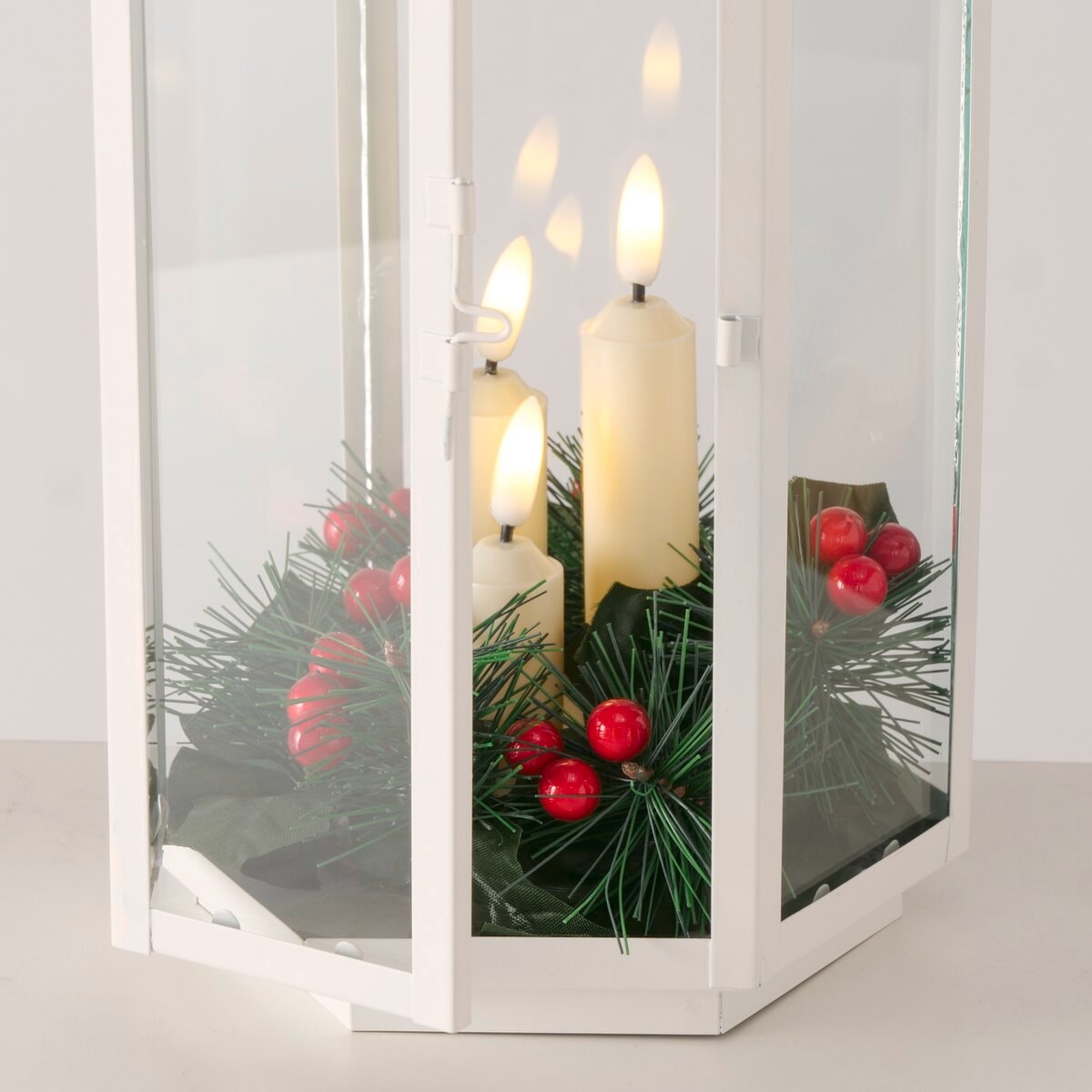 GOODproduct LED Laterne »Carolly« LED-Modul Warmes Licht, schwarz oder weiss, Höhe 38,5 cm