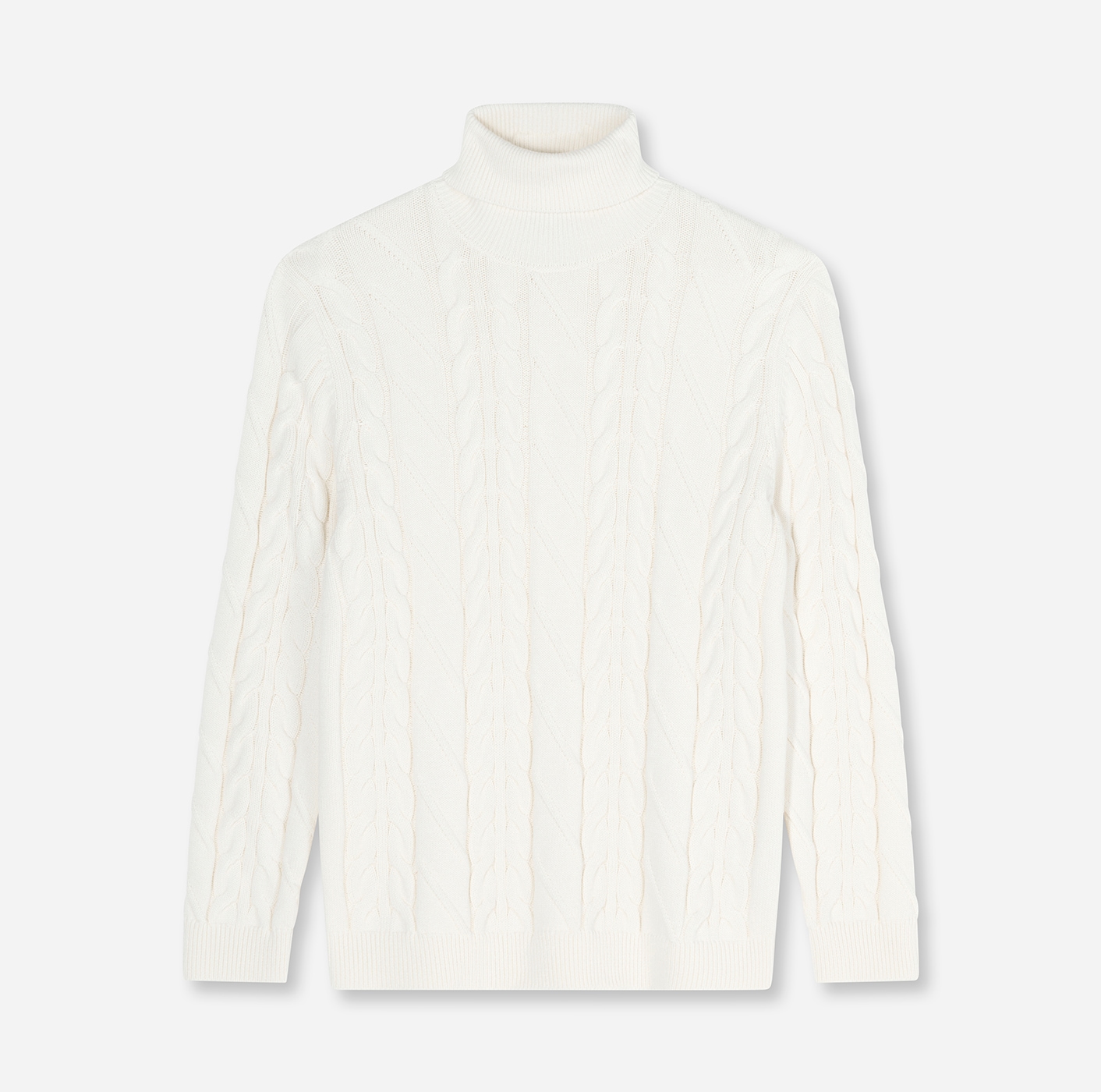 OLYMP Pull à col roulé »Casual« regular fit, mit Wollanteil, Zopfmuster