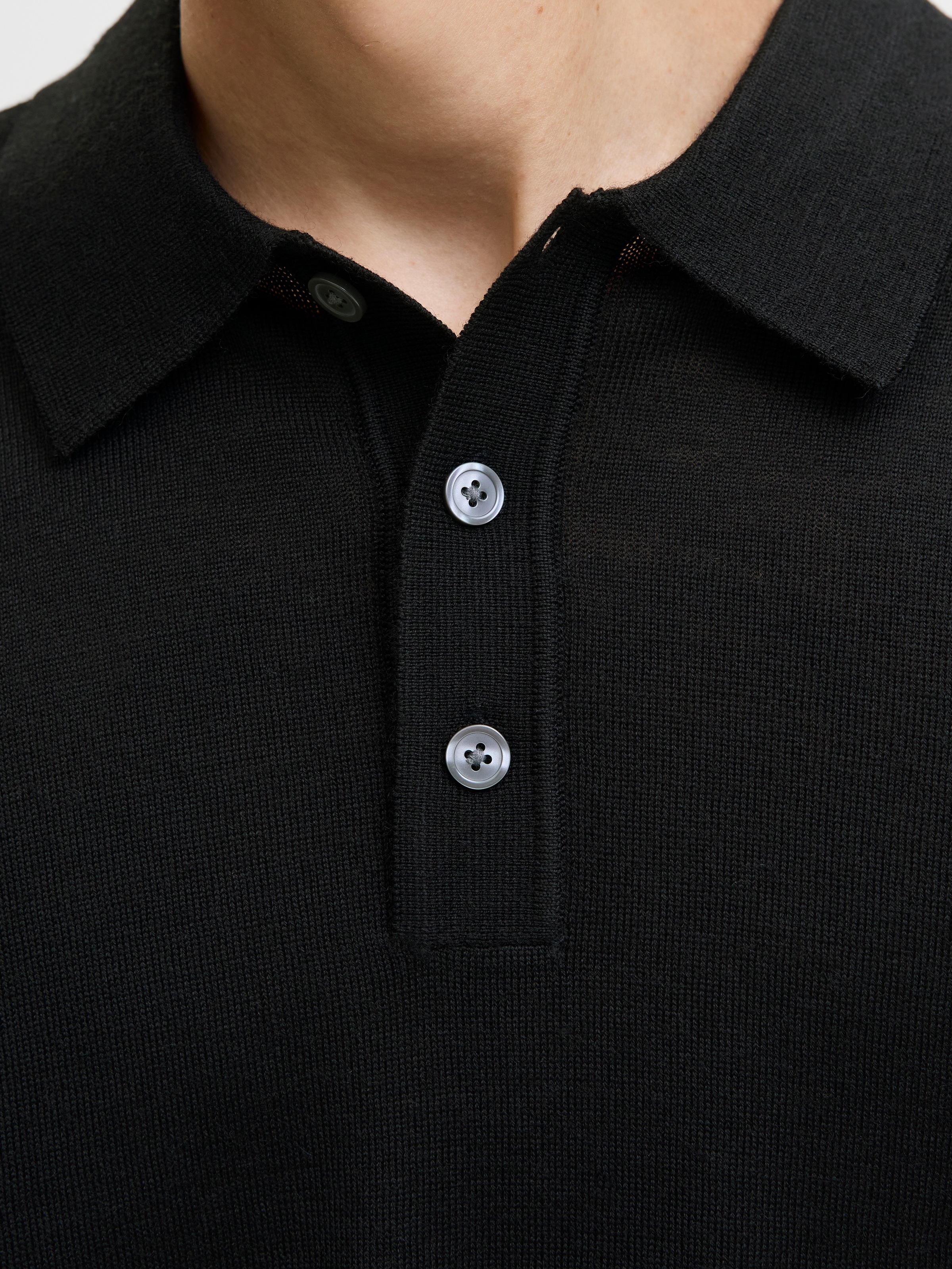 Jack & Jones Pull à col polo »JPRBLAMERINO KNIT POLO« Laine, coupe régulière
