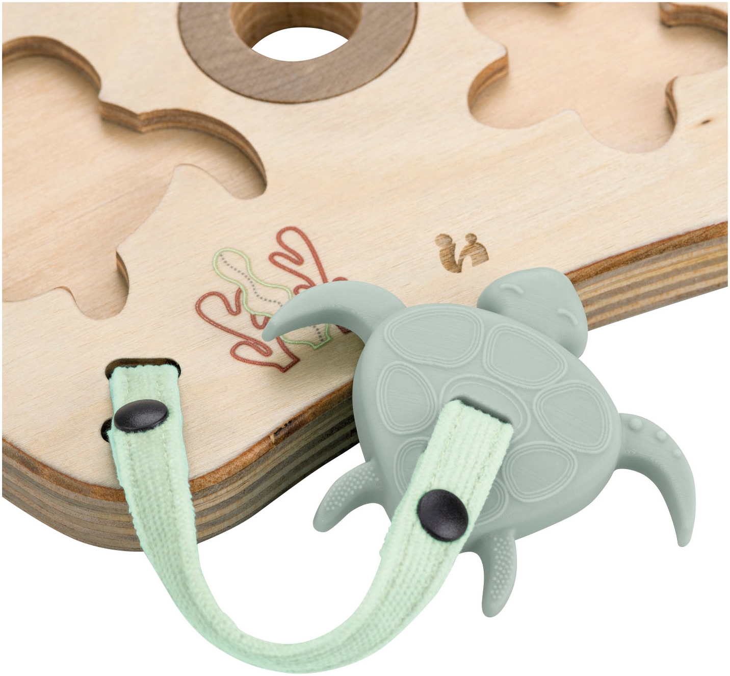 Hauck Puzzle »Play Puzzling S, Turtle & Flower« aus Holz; für Hauck Play Tray; FSC® - schützt Wald