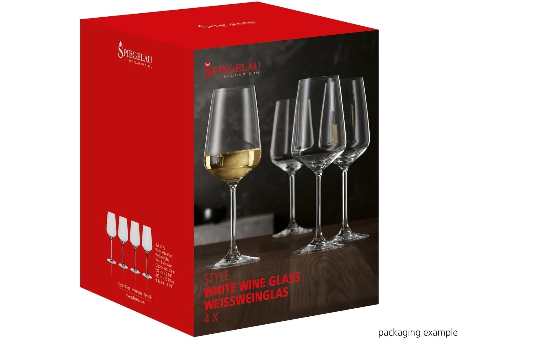 Eulenspiegel Weissweinglas »Spiegelau Weissweinglas Style 440 ml, 4 Stück, Transparent« Aromaentfaltung, Brillianz, Kristallklar