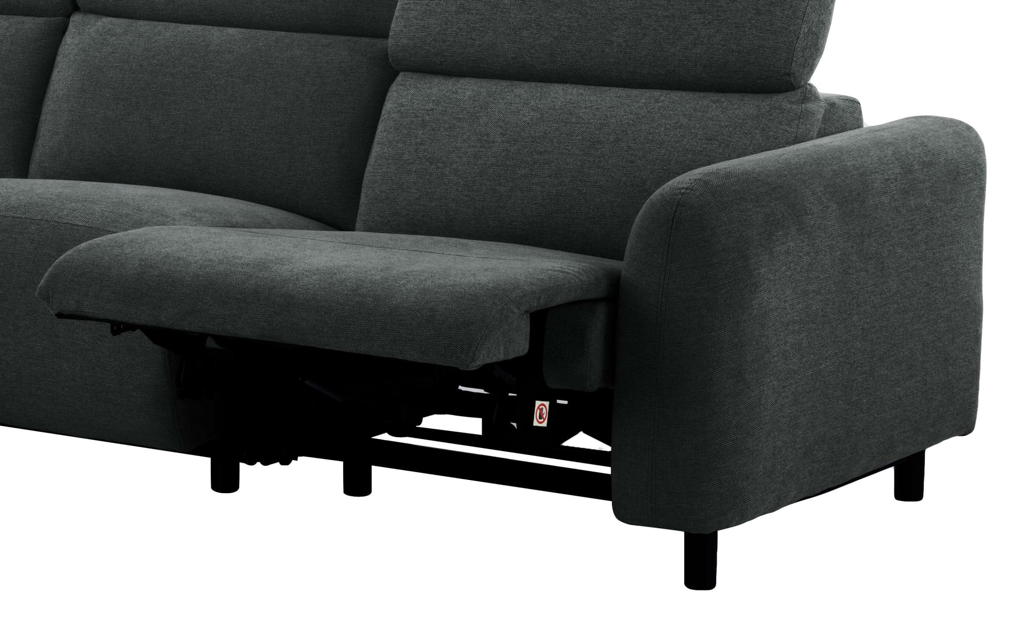 GOODproduct Ecksofa »SKAANE Struktur, L-Form, 274 cm, manuelle/elektrische Relaxfunktion,« rundes Design, Kopfteilverstellung, Federkernpolsterung