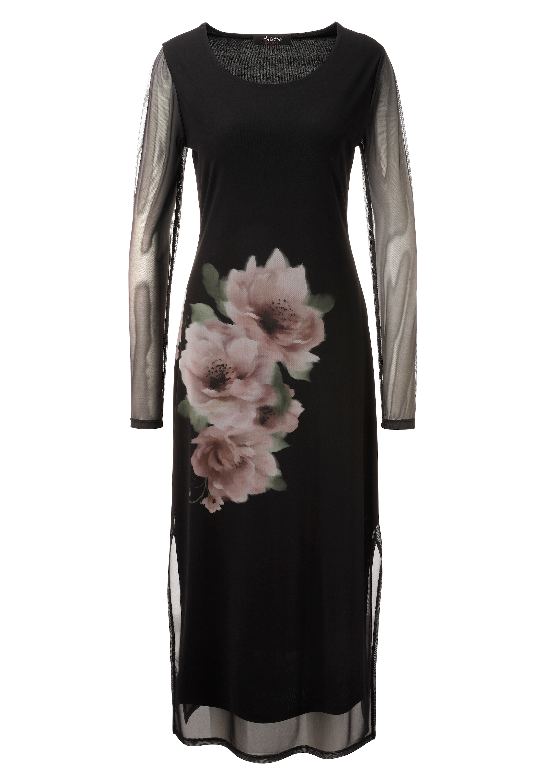 Aniston CASUAL Maxikleid mit grossflächigen Batikblüten - NEUE KOLLEKTION