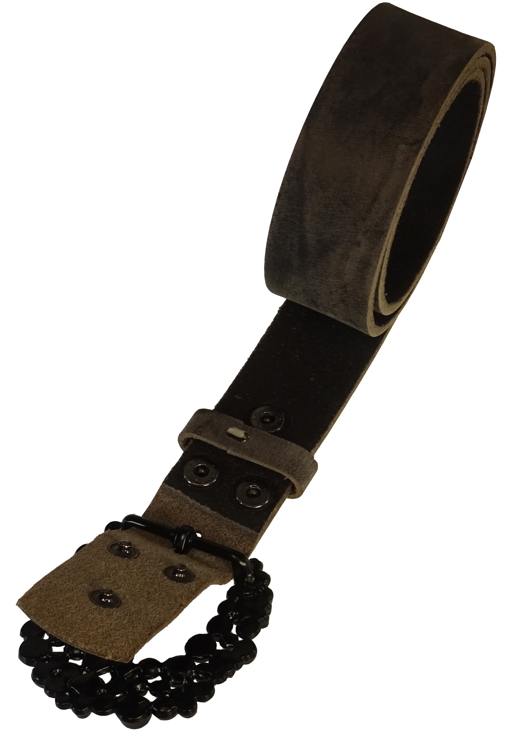 RETTUNGSRING by showroom 019° Ceinture en cuir mit austauschbarer Schliesse »Strass Dorn Schwarz«