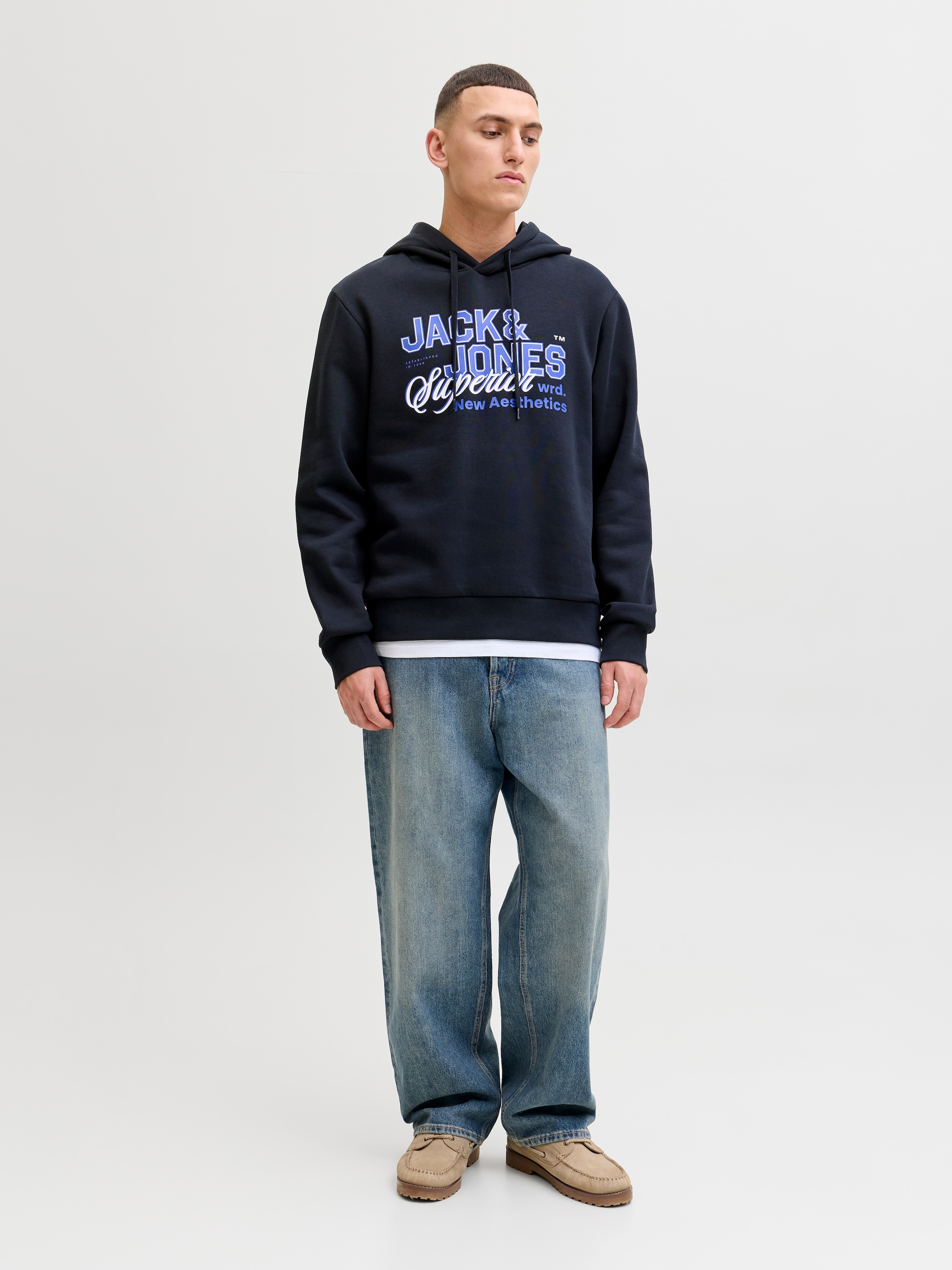 Jack & Jones Sweat à capuche »JJELOGO SWEAT HOOD 2 COL 25/26 NOOS«, avec imprimé stylé
