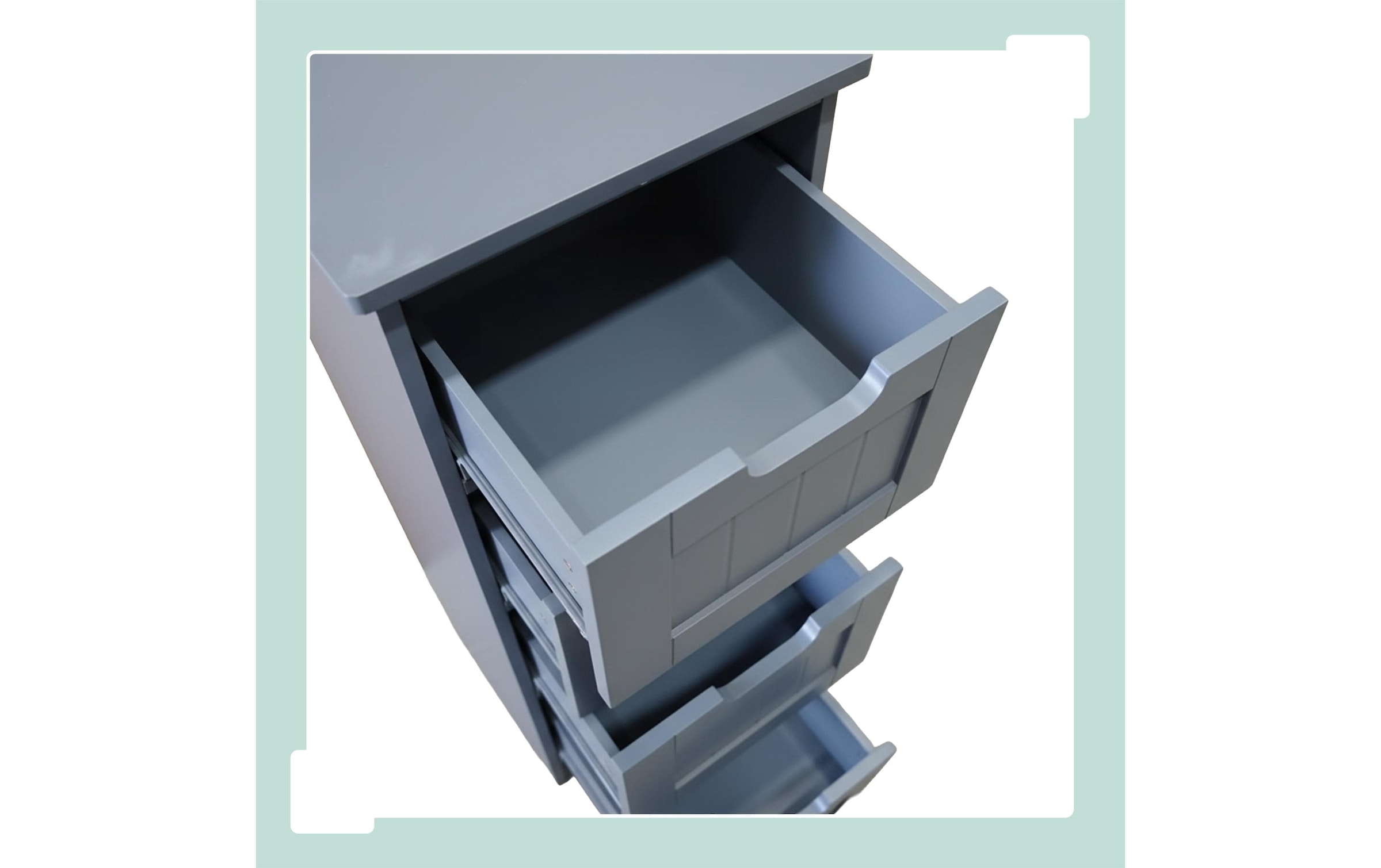 relaxdays Badregal »30 x 82 cm« Kompakte Badkommode im Landhausstil